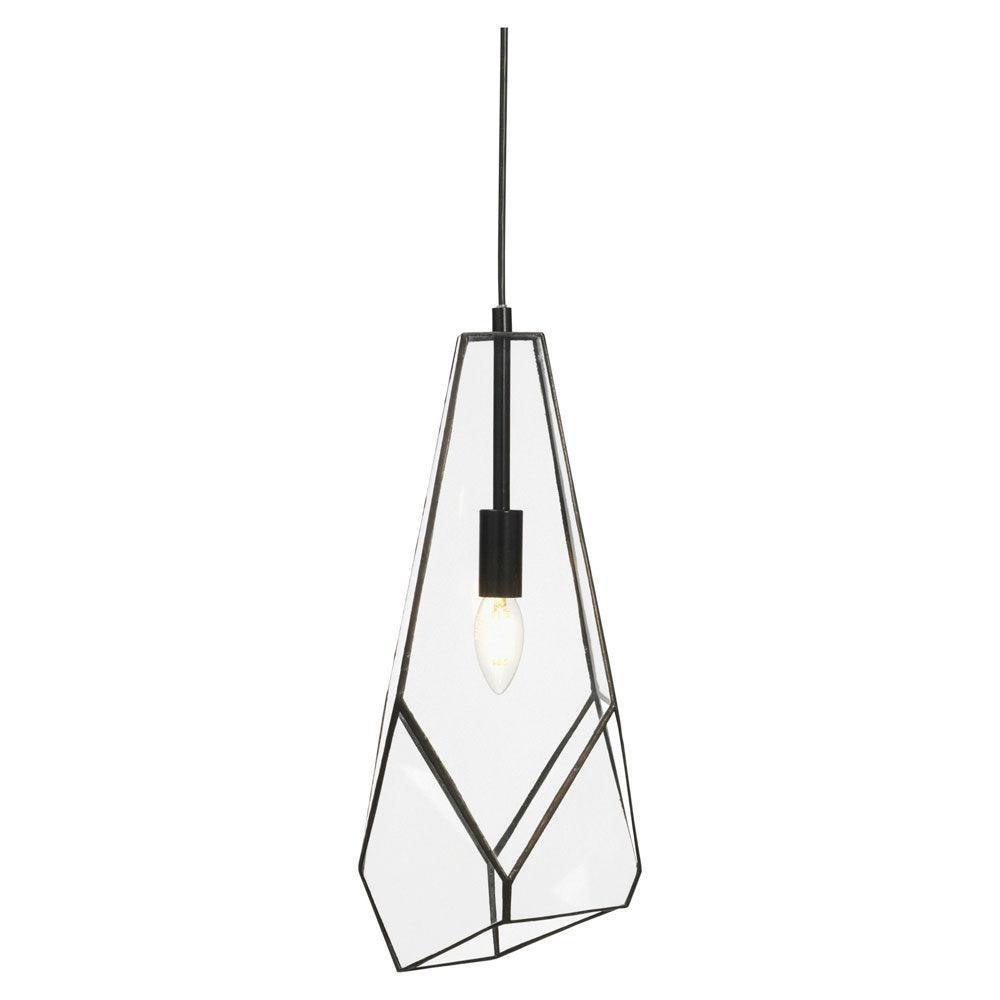 Oaks Lighting Jonk Large Glass Panelled Pendant-Ceiling Pendant Lights-Oaks Lighting-1-Tiffany Lighting Direct