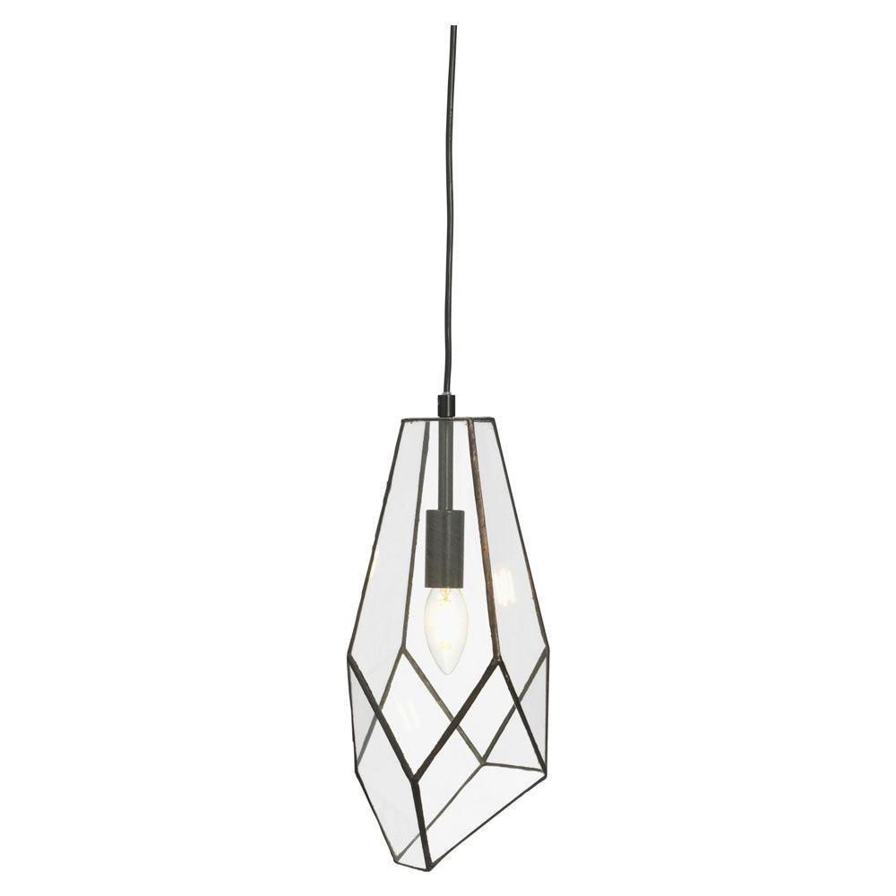 Oaks Lighting Jonk Medium Glass Panelled Pendant-Ceiling Pendant Lights-Oaks Lighting-1-Tiffany Lighting Direct
