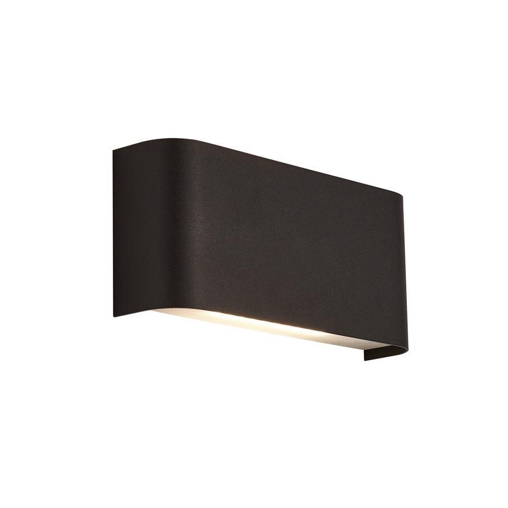 match box wall washer led 2 light black up down wall light