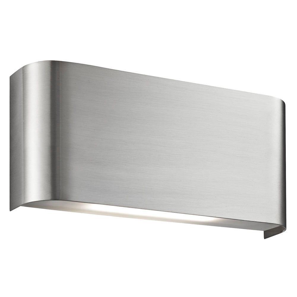 match box wall washer led 2 light silver up down wall light