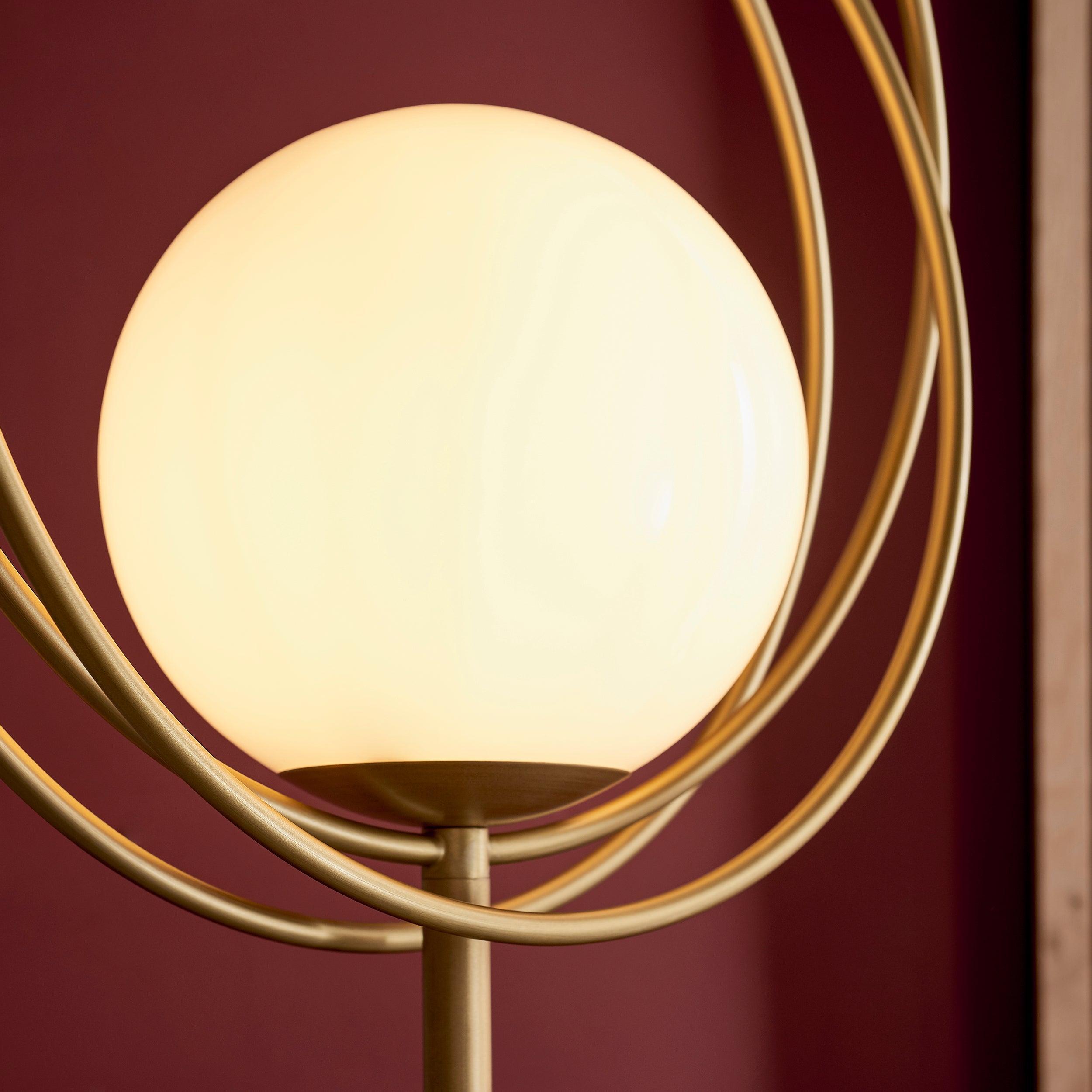 norfolk gold opal glass shade floor lamp foot switch kitchen lighting image