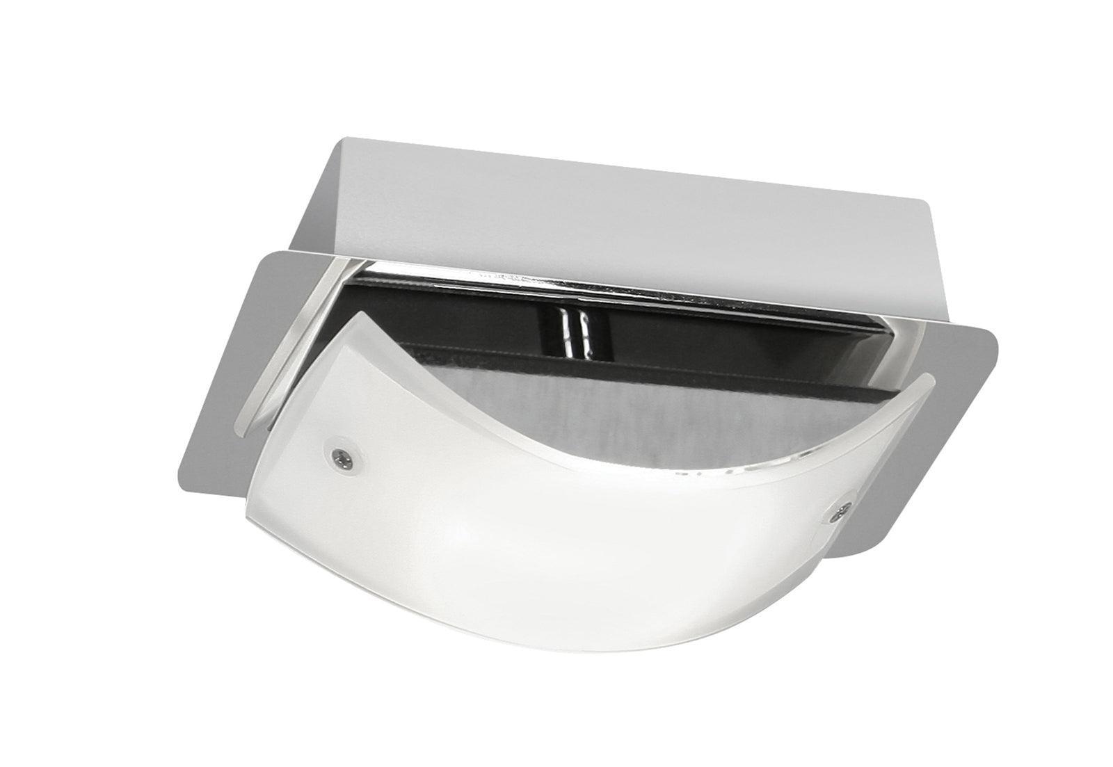 Oaks Lighting Torva 1 Light Chrome LED Wall or Ceiling Light Living room Image