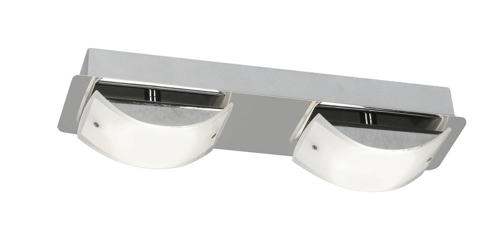 Oaks Lighting Torva 2 Light Chrome LED Wall or Ceiling Light Living room Image