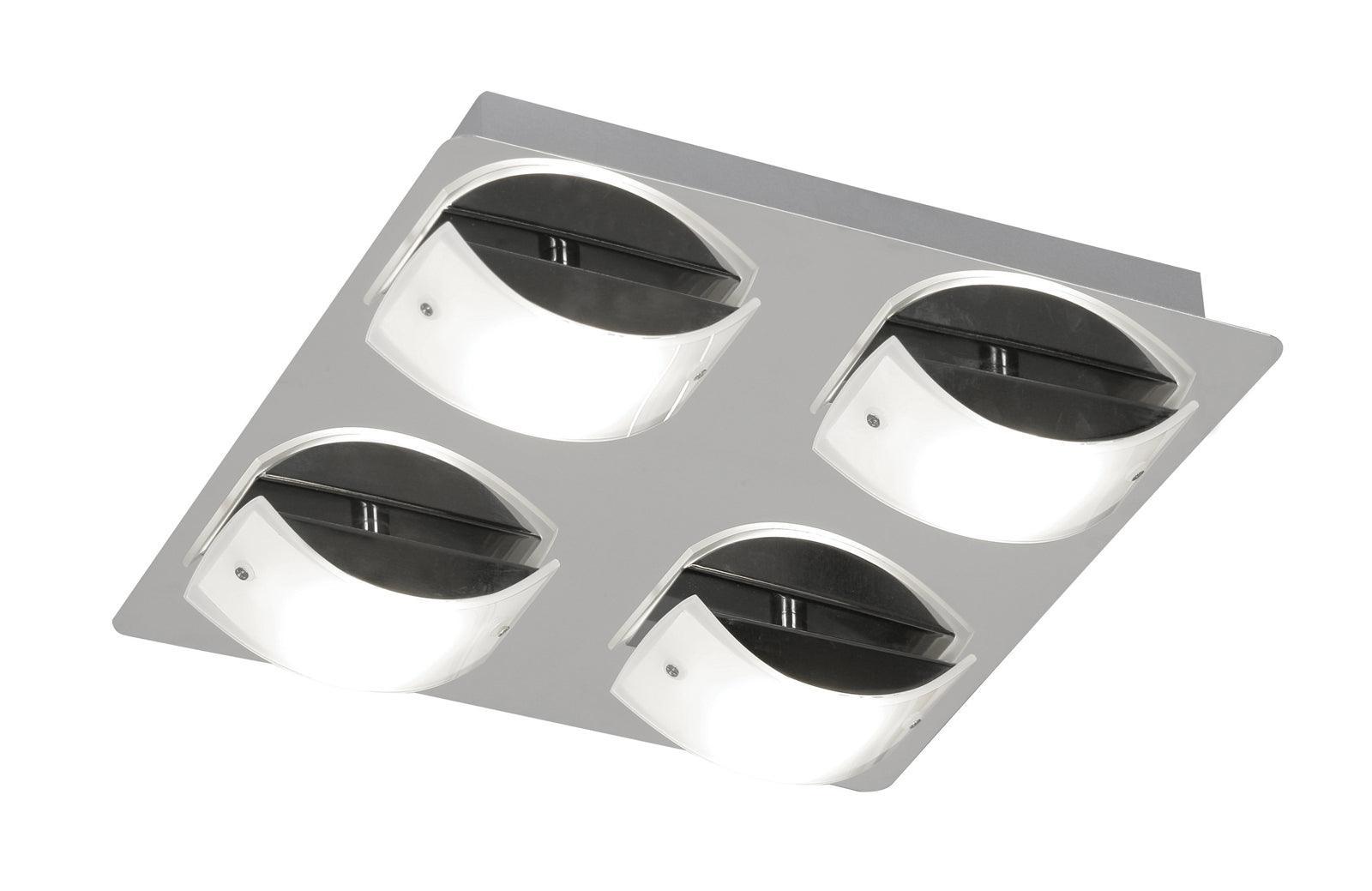 Oaks Lighting Torva 4 Light Chrome LED Wall or Ceiling Light Living room Image