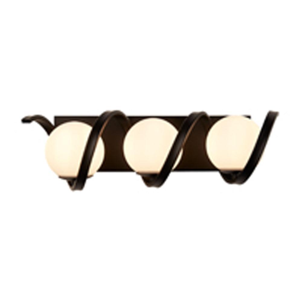 twister 3 light black wall light opal glass shades 20911 3bk by searchlighting lighting, living room image