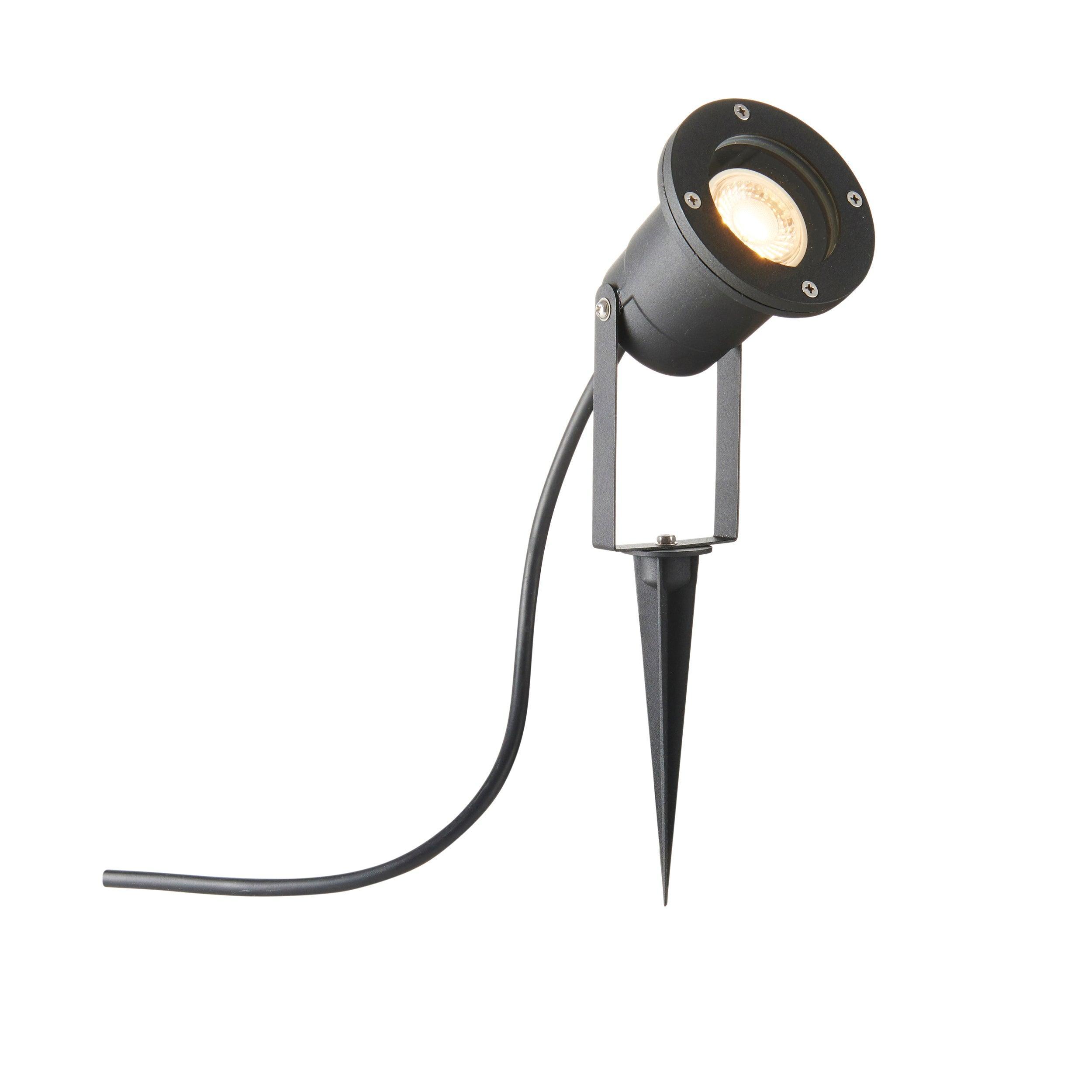opaz black garden spike light ip65 7wby saxby lighting