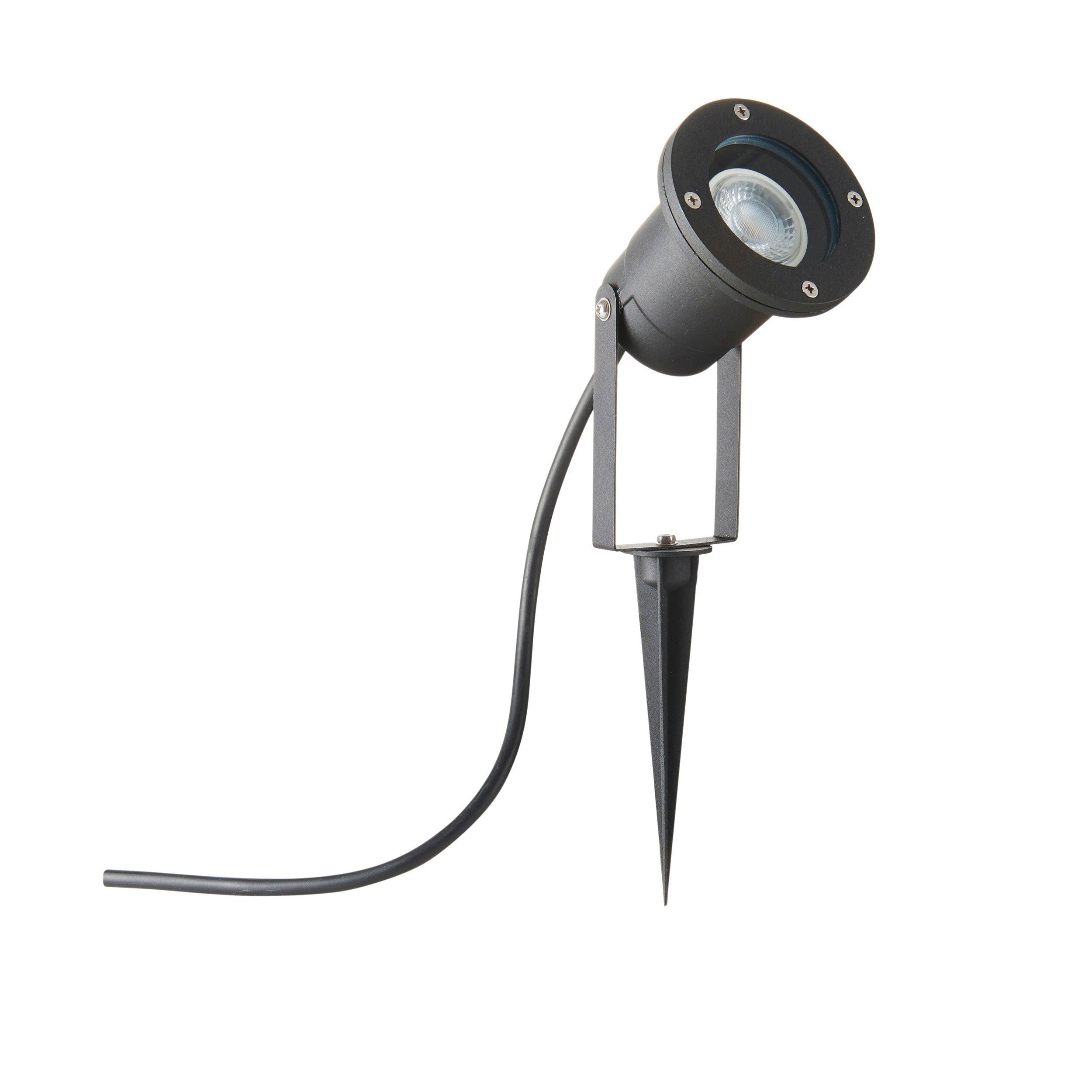 opaz black garden spike light ip65 7wby Saxby Lighting, close up image