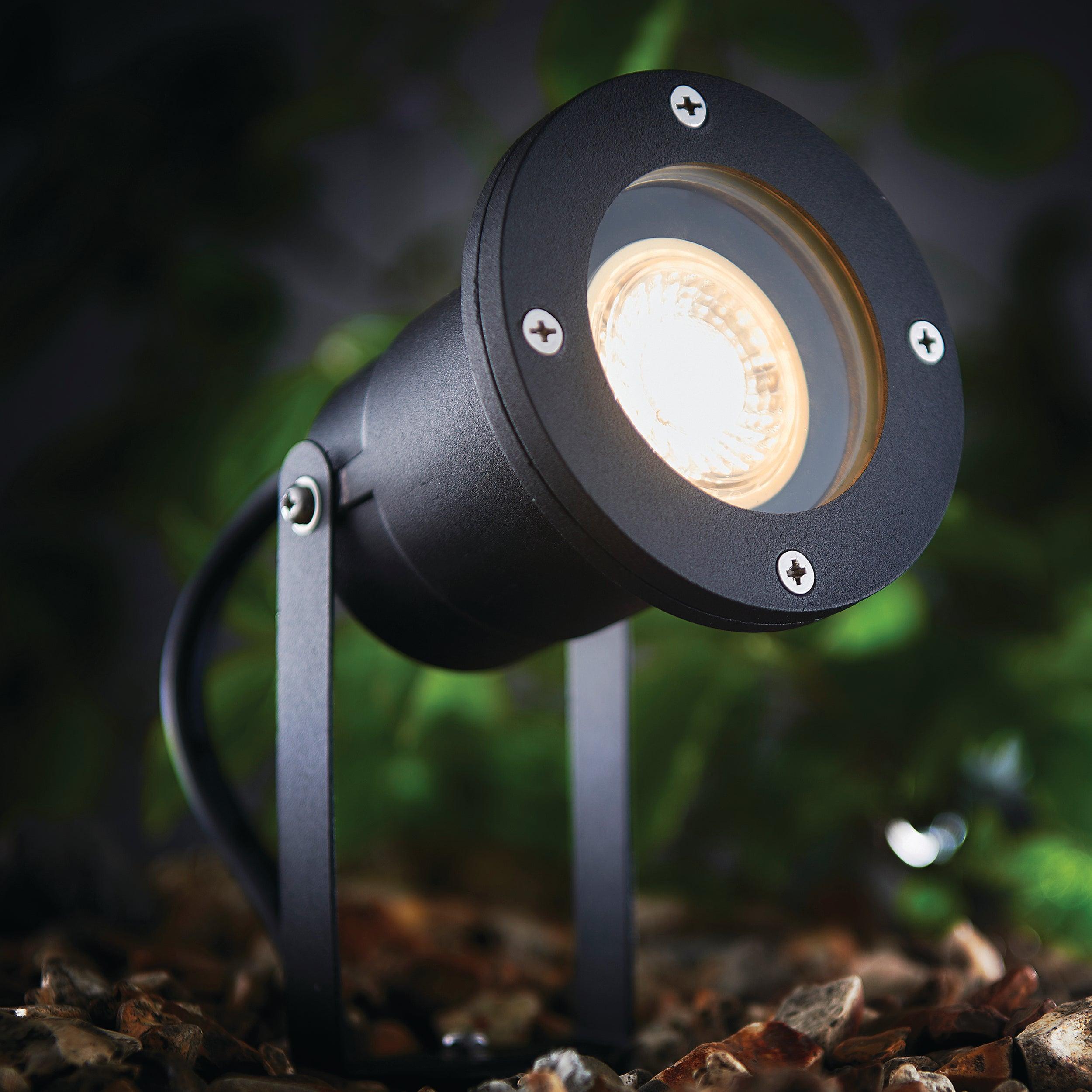 opaz black garden spike light ip65 7w saxby lighting, close up LED Lamp Image 74