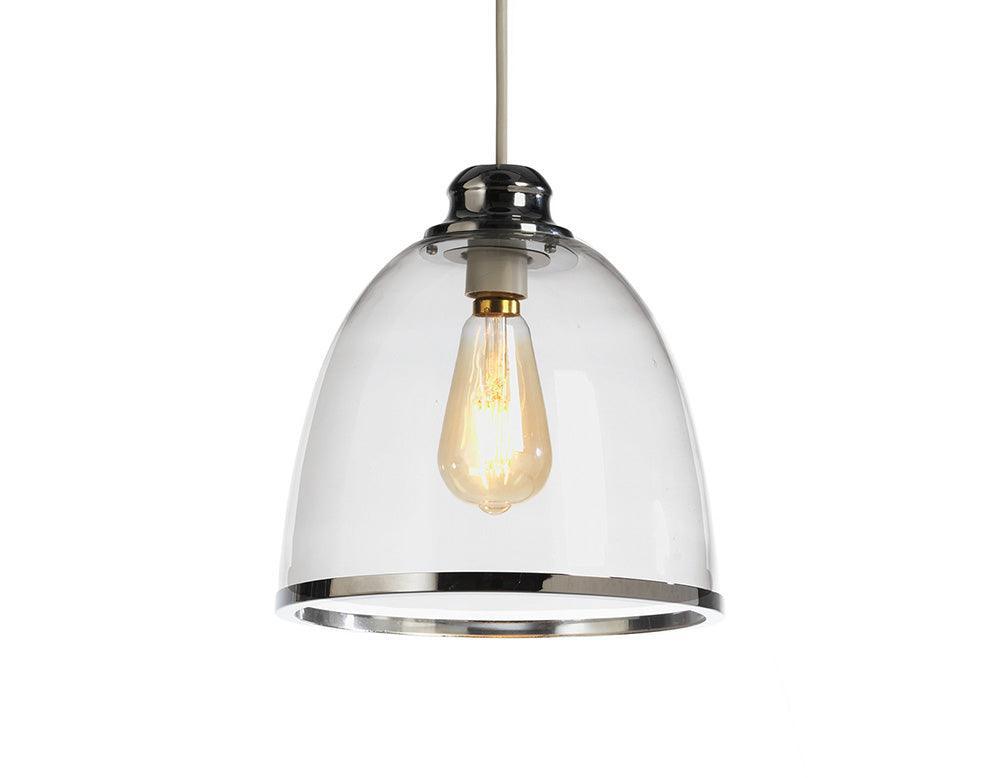 kasama non electric chrome glass pendant