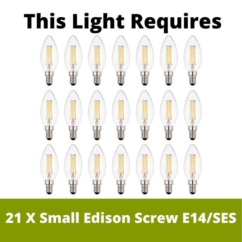 Oksana Polished Nickel 21 Light Chandelier - Chocolate Shades-Interiors 1900-2-Tiffany Lighting Direct