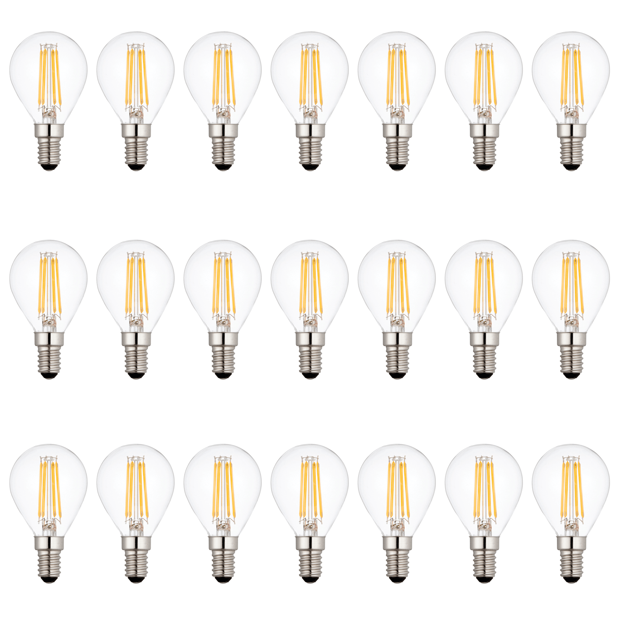 21 x E14 LED Filament Lamp/Bulb Dimmable 4W (40W Equivalent)