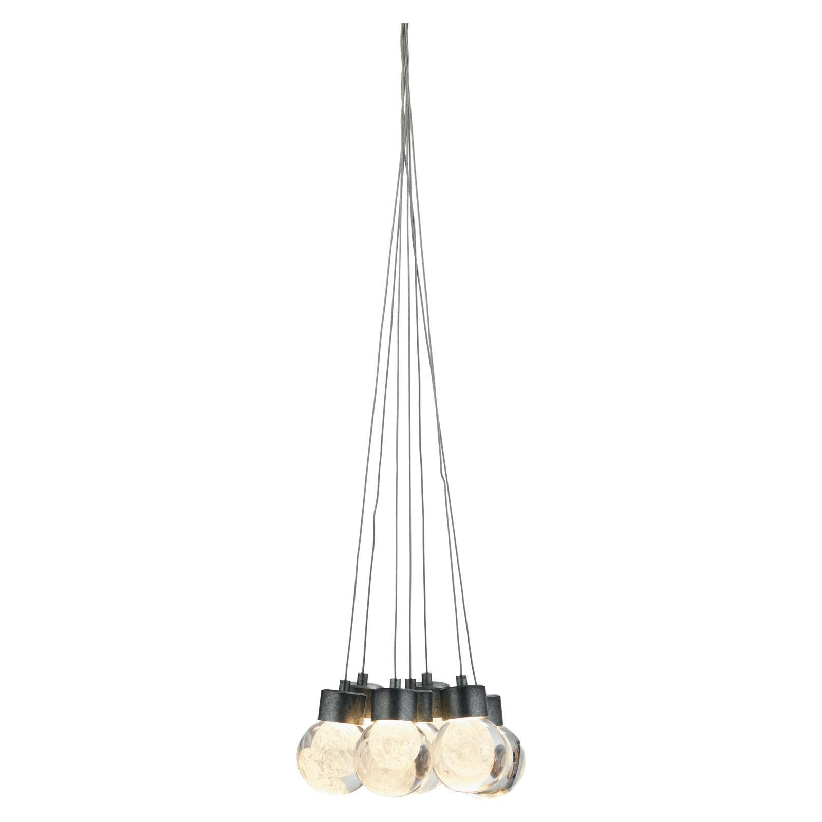 Oaks Lighting Samos 7 Light Antique Silver LED Pendant-Ceiling Pendant Lights-Oaks Lighting-1-Tiffany Lighting Direct