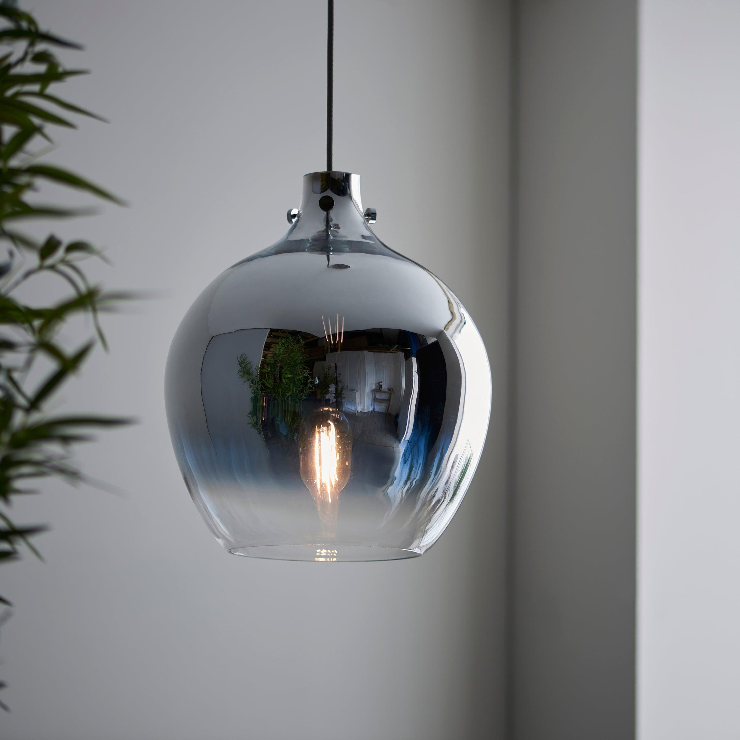 Highgate Nickel Ceiling Pendant With Metallic Ombre Finish-Ceiling Pendant Lights-Living Lights-2-Tiffany Lighting Direct