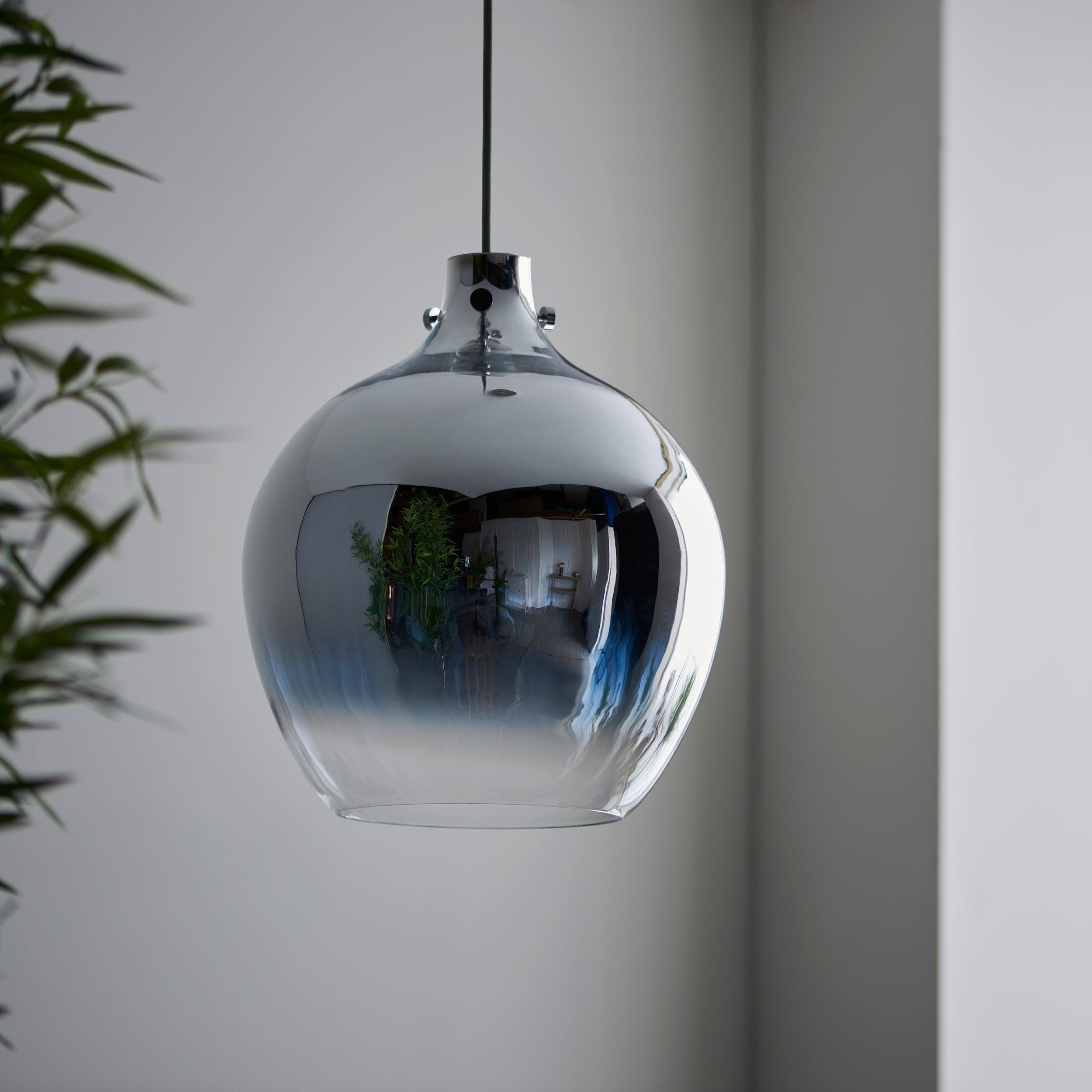 Highgate Nickel Ceiling Pendant With Metallic Ombre Finish-Ceiling Pendant Lights-Living Lights-7-Tiffany Lighting Direct
