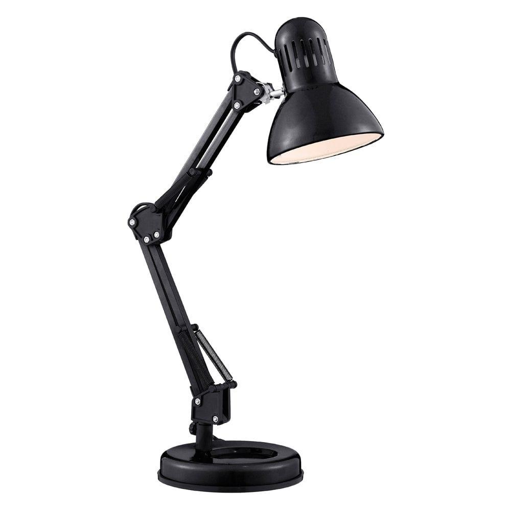desk partners shiny black hobby table lamp