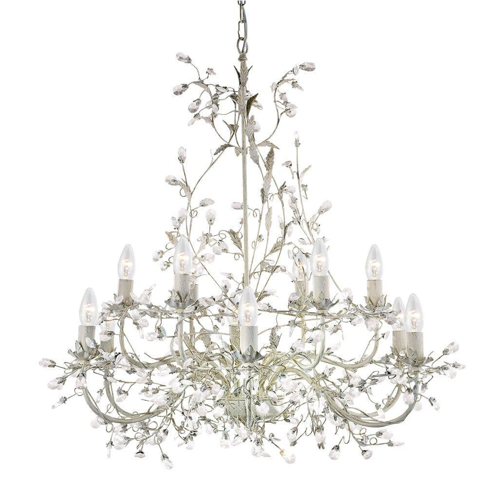 Almandite 12 Light Cream Gold Chandelier-1-Tiffany Lighting Direct-living room