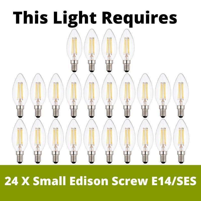 vesuvius oval 24 light chrome clear crystal ceiling pendant by searchlight lighting, LED Lamp Bulb Guide