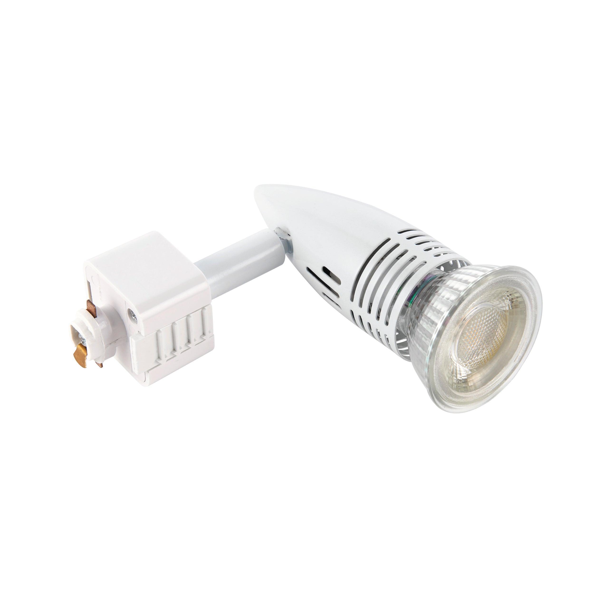 conor white track spotlight 50wby Saxby Lighting, close up image