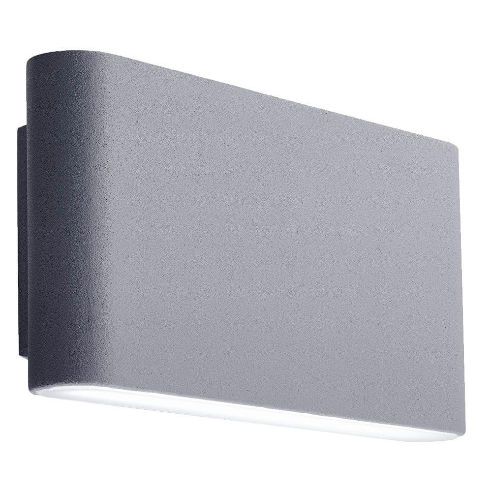 maples led 10w outdoor grey wall light ip44