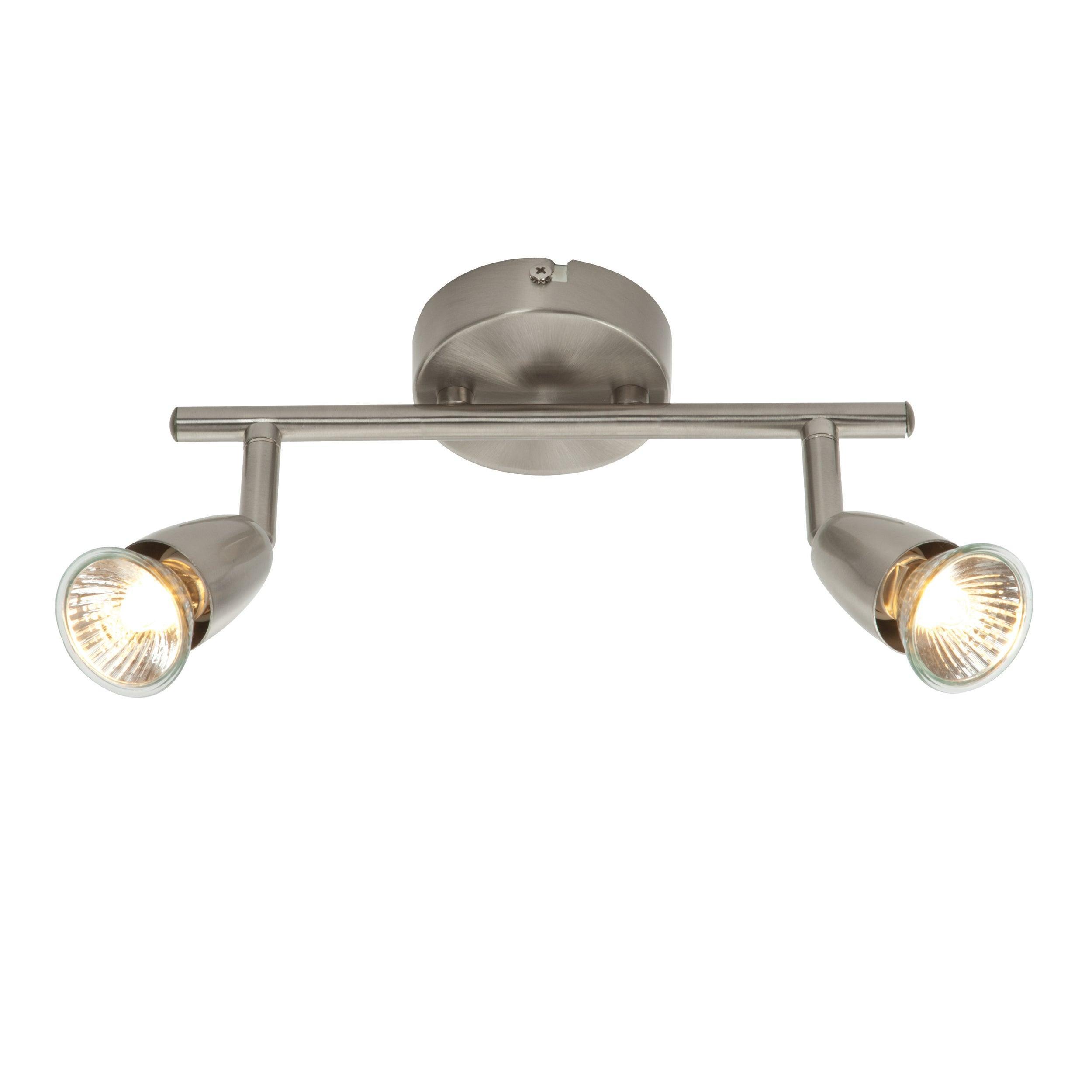 amalfi 2 light nickel spotlight 35wby saxby lighting