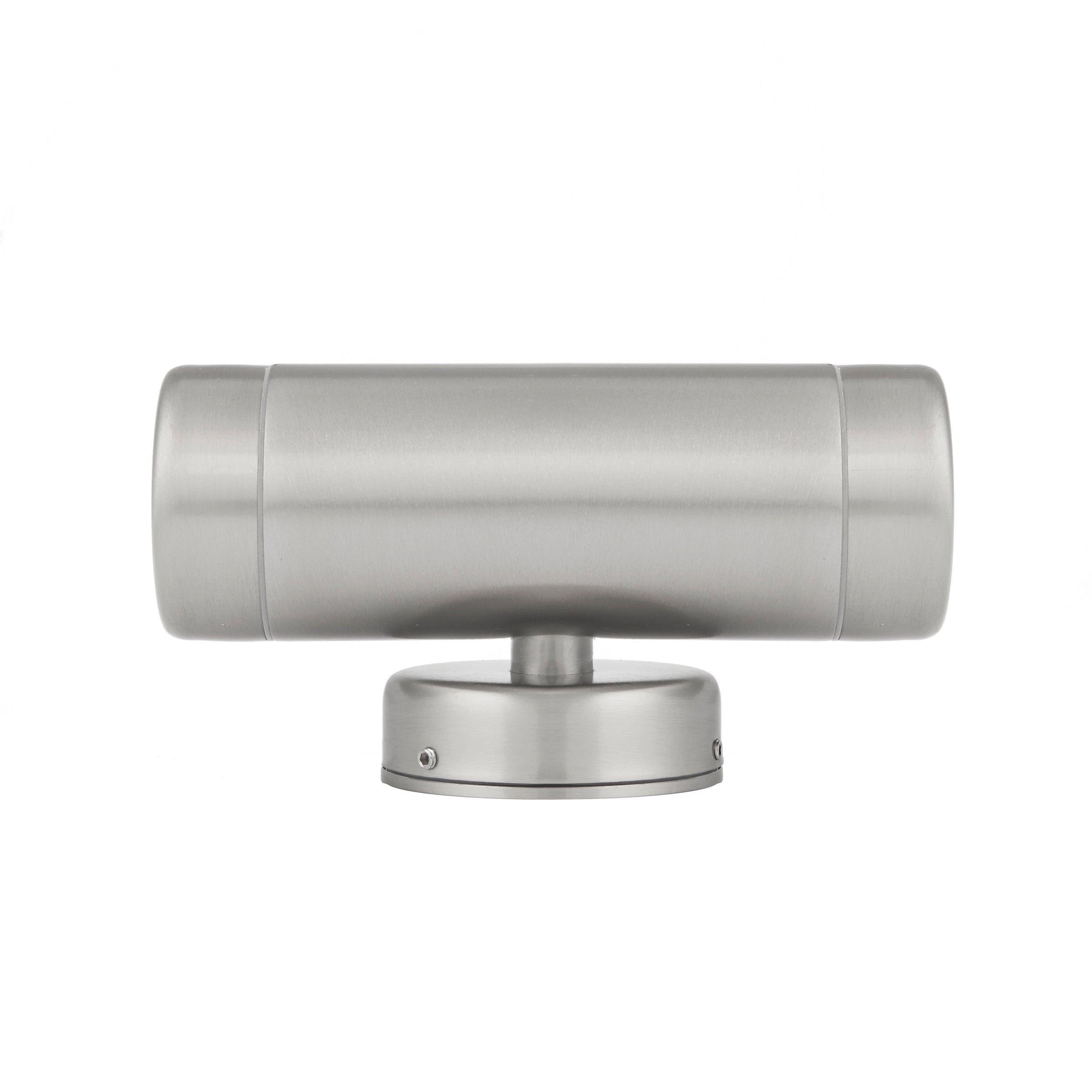 odyssey steel up down outdoor wall light ip65 7wby Saxby Lighting, close up image