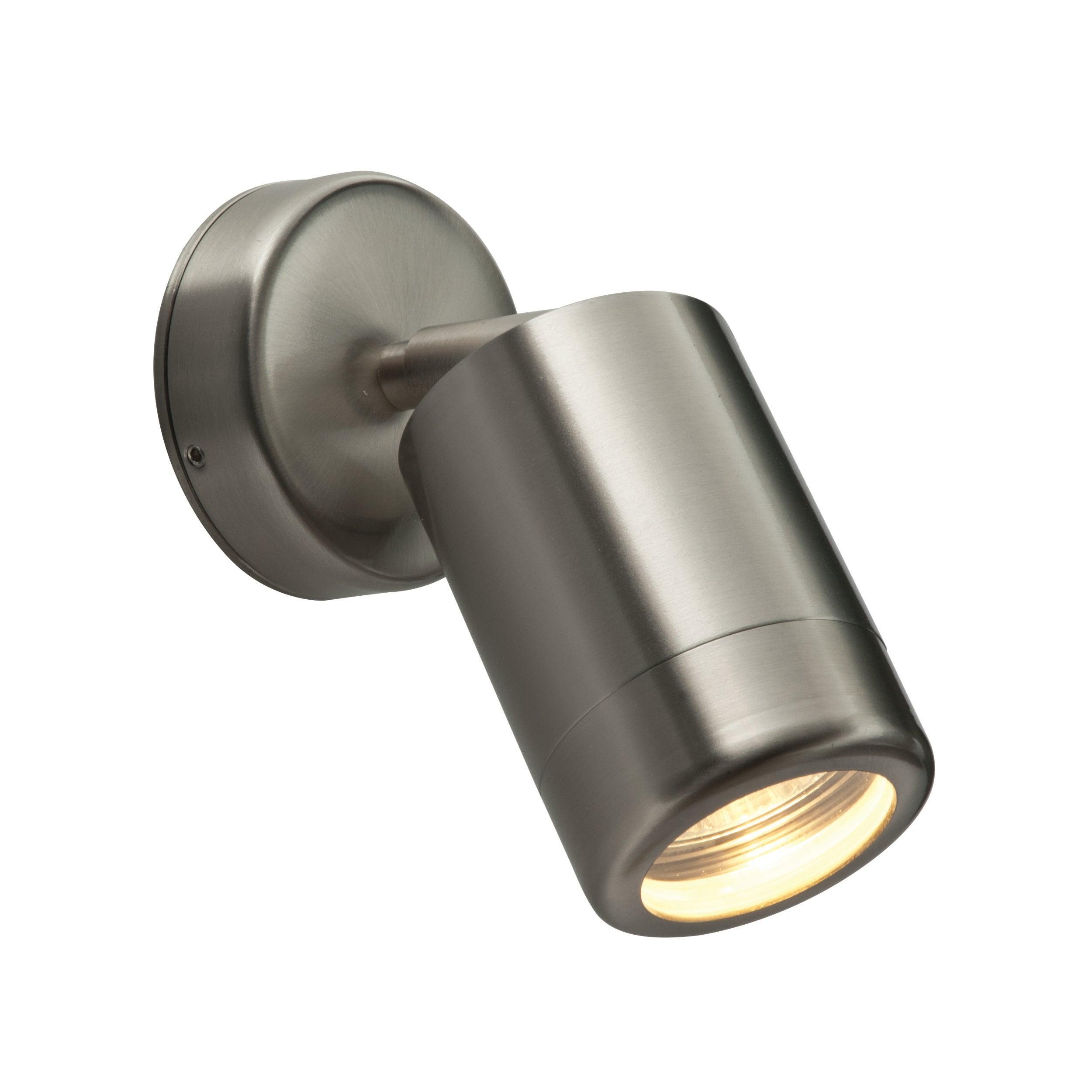 odyssey steel outdoor spotlight ip65 7wby saxby lighting