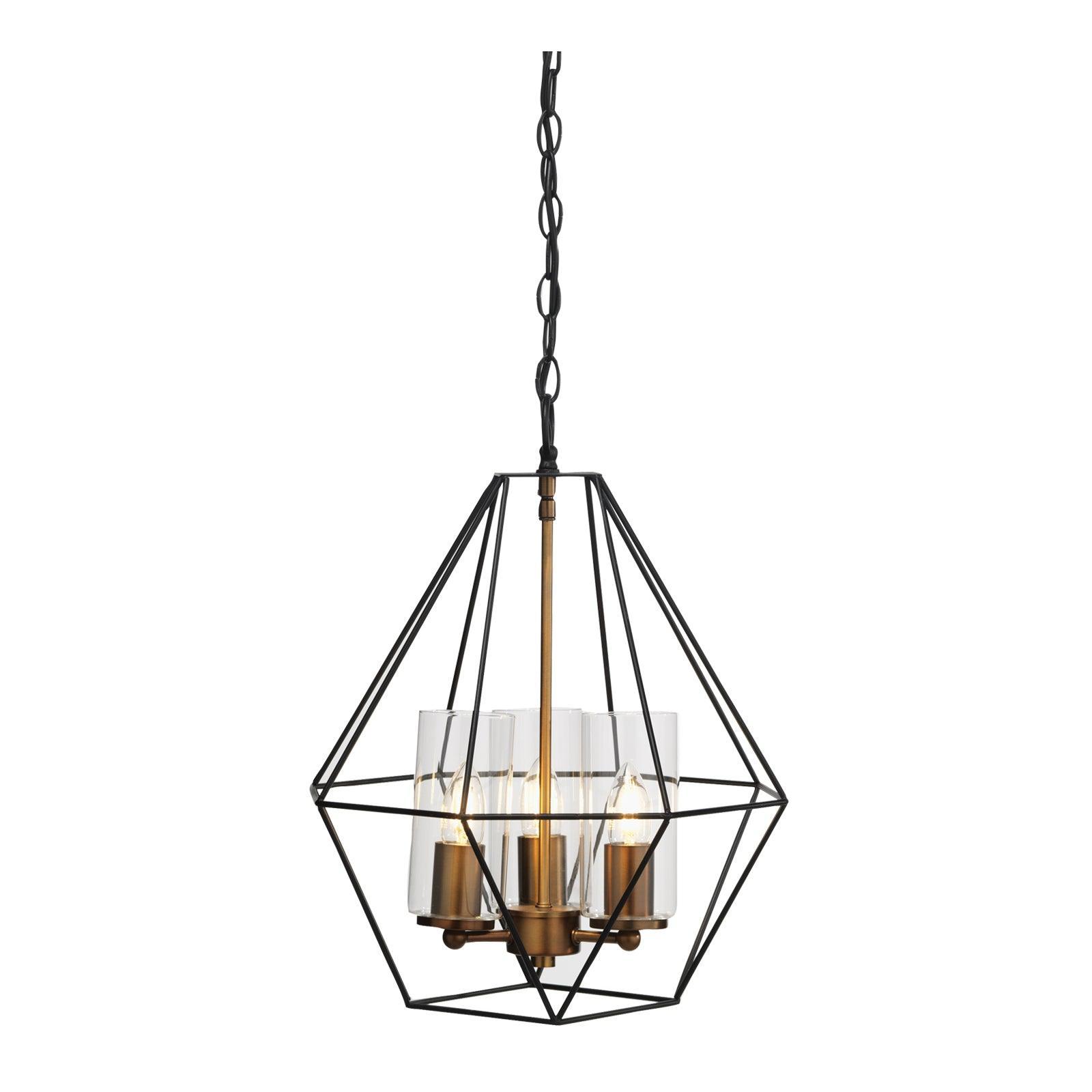 Wiltz Black & Antique Gold Conical Glass Pendant-Ceiling Pendant Lights-Oaks Lighting-1-Tiffany Lighting Direct