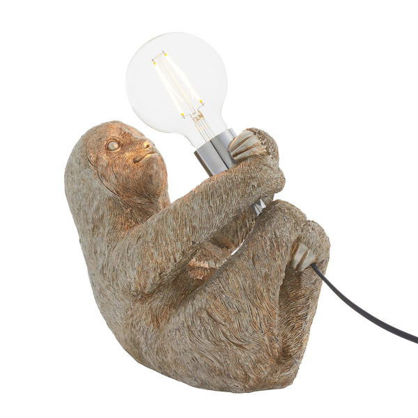 Lazy Silver Sloth Table Lamp-Living Lights-Living-Room-Tiffany Lighting Direct-[image-position]
