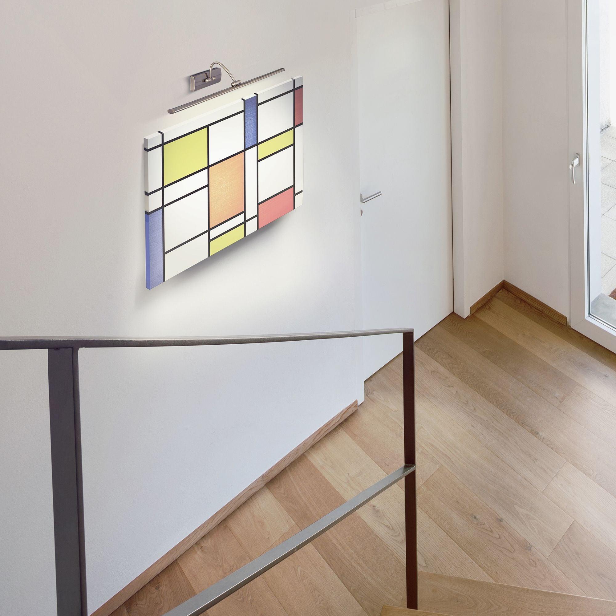 satin silver finish 51 led picture light with adjustable head by searchlighting lighting, living room image