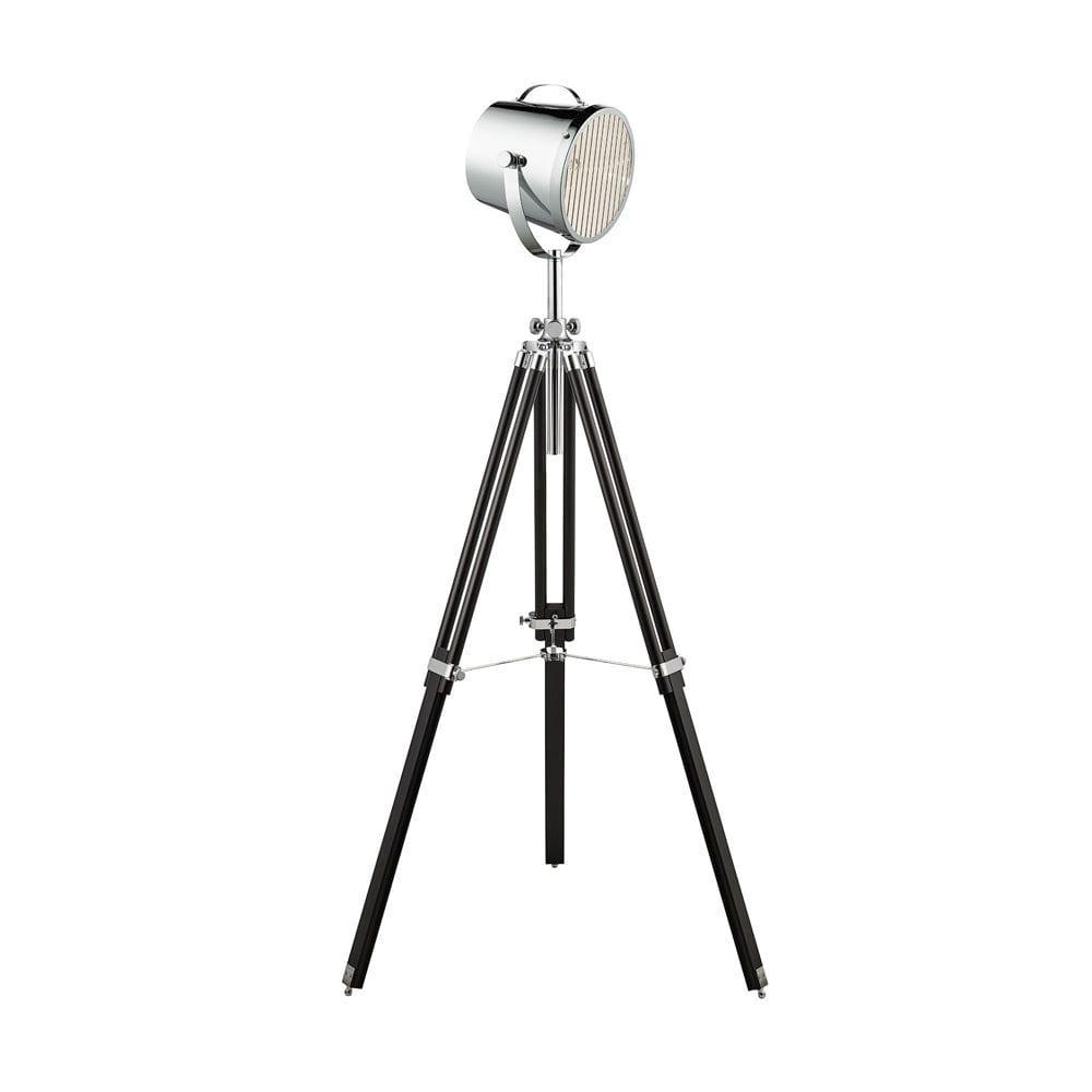 Studio Stage Light- Floor Lamp - Chrome Shade/Black Base by 1