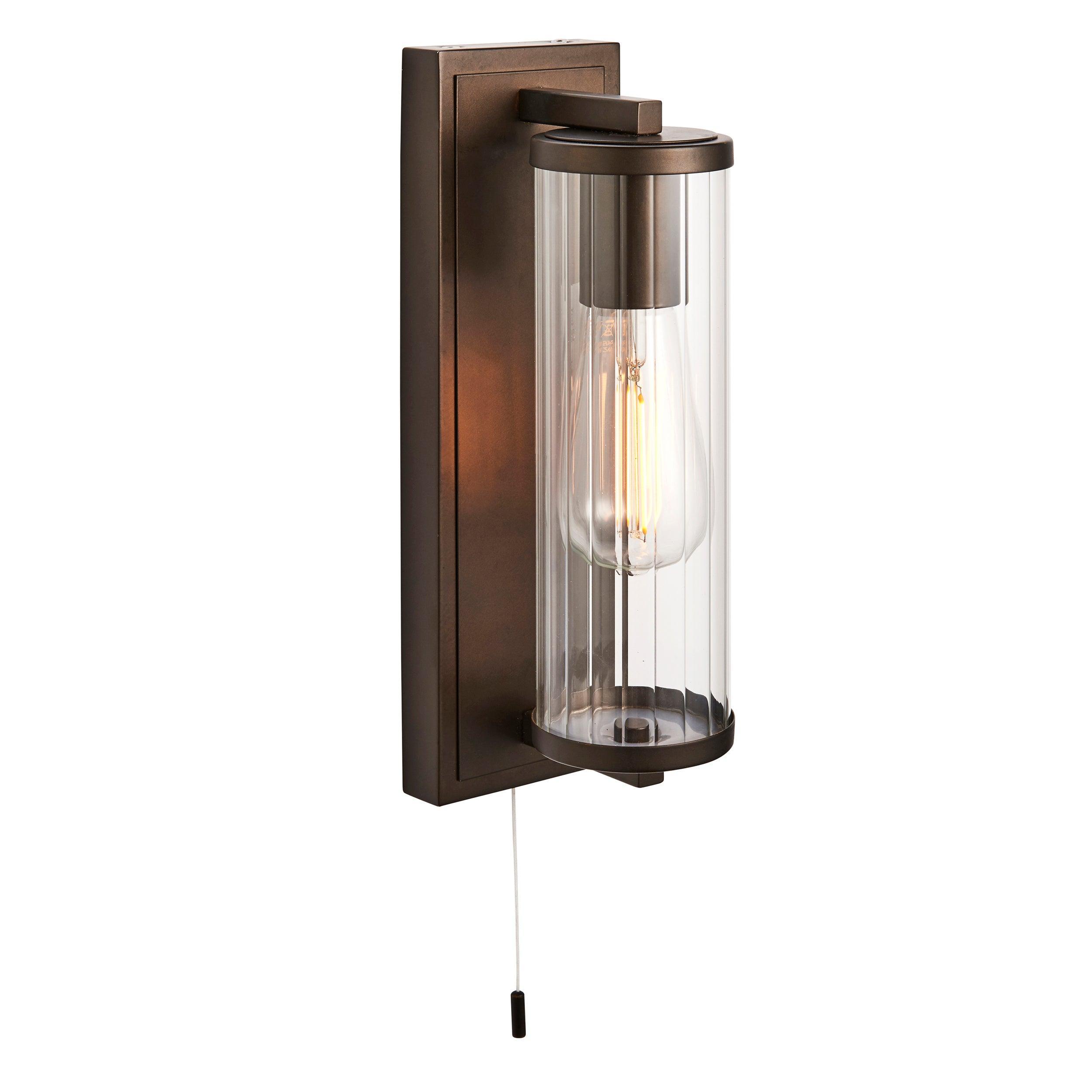 Islington Bronze Bathroom Wall Light - IP rating image