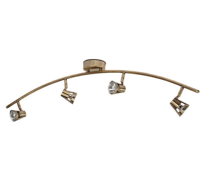 romore antique brass finish 4 light spotlight