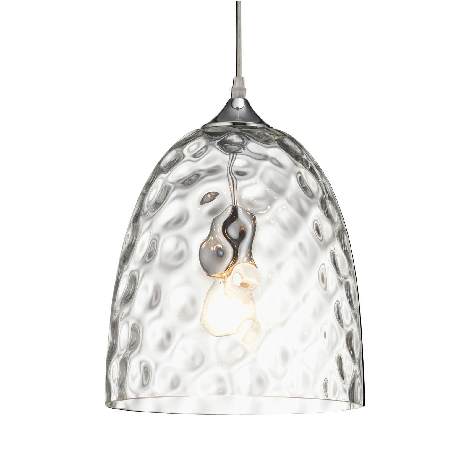 Oaks Lighting Oriata Mottled Glass Ceiling Pendant - 25cm-Ceiling Pendant Lights-Oaks Lighting-1-Tiffany Lighting Direct