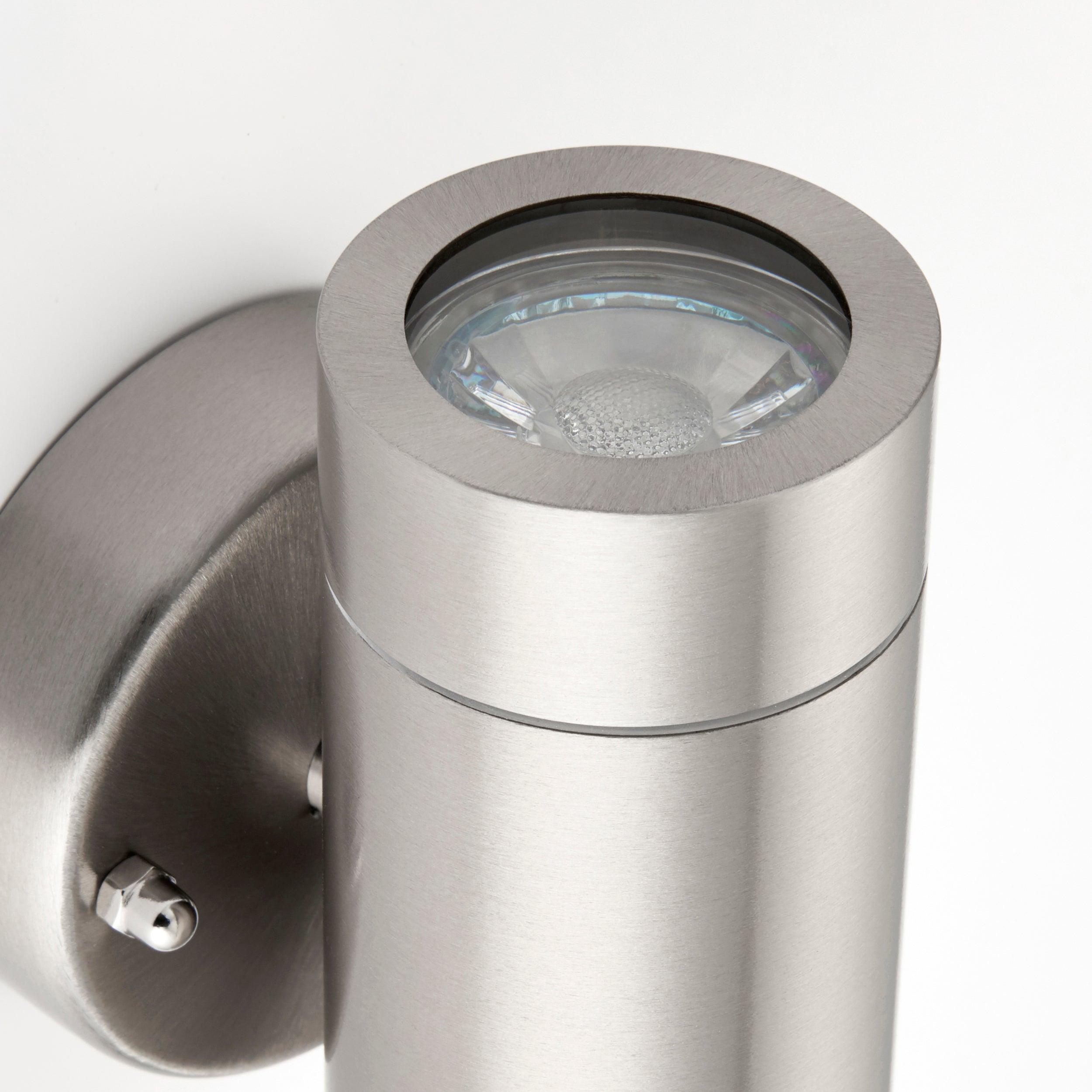 palin twin led outdoor up down wall light ip44 7w by saxby lighting, close up image 114