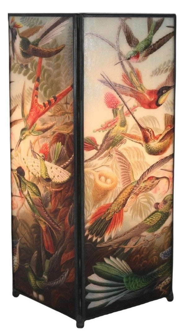 Haeckel Humming Birds Square Lamp Screen Printed-JJV-Living-Room-Tiffany Lighting Direct-[image-position]