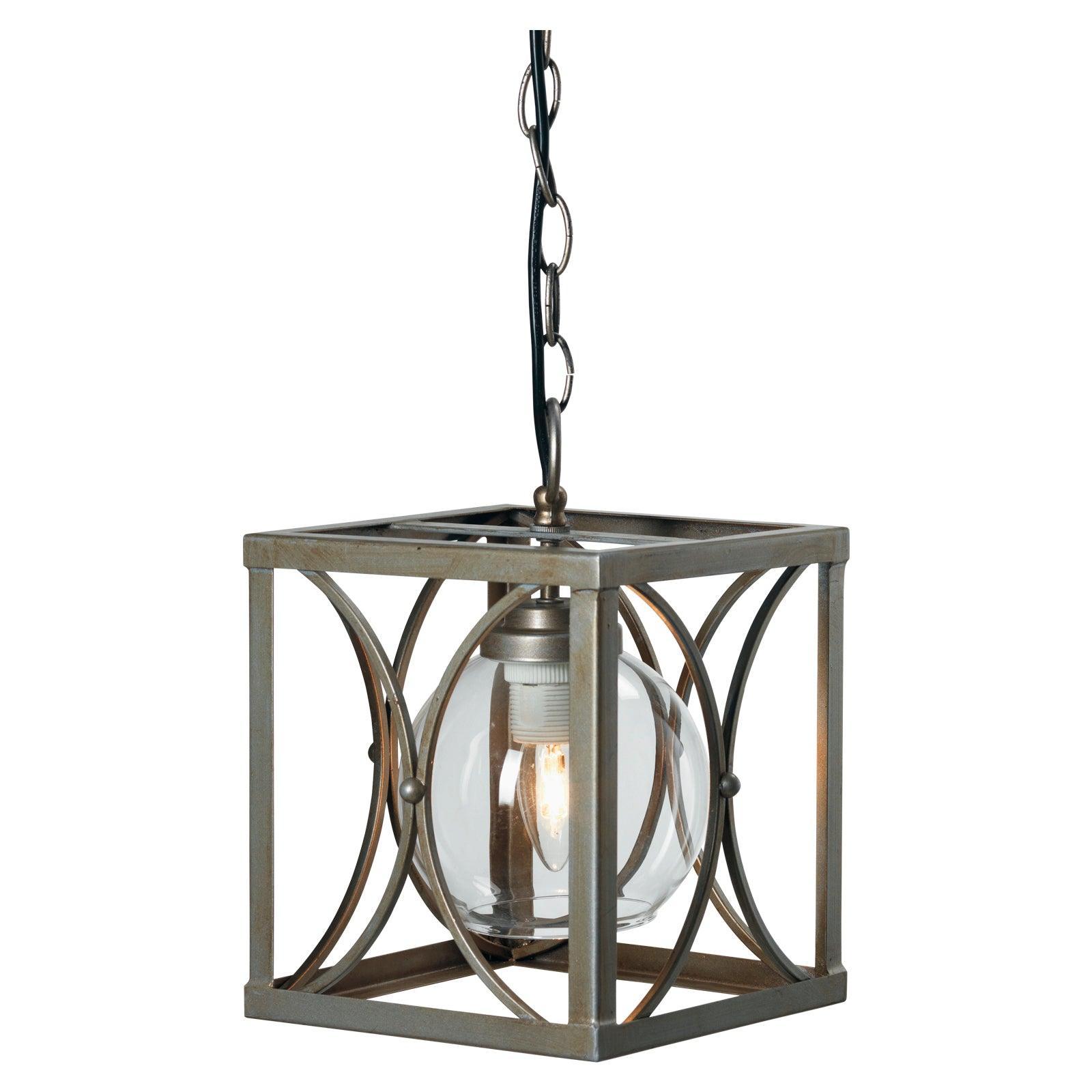 Oaks Lighting Rut 1 Light Matt Silver Ceiling Pendant-Ceiling Pendant Lights-Oaks Lighting-1-Tiffany Lighting Direct