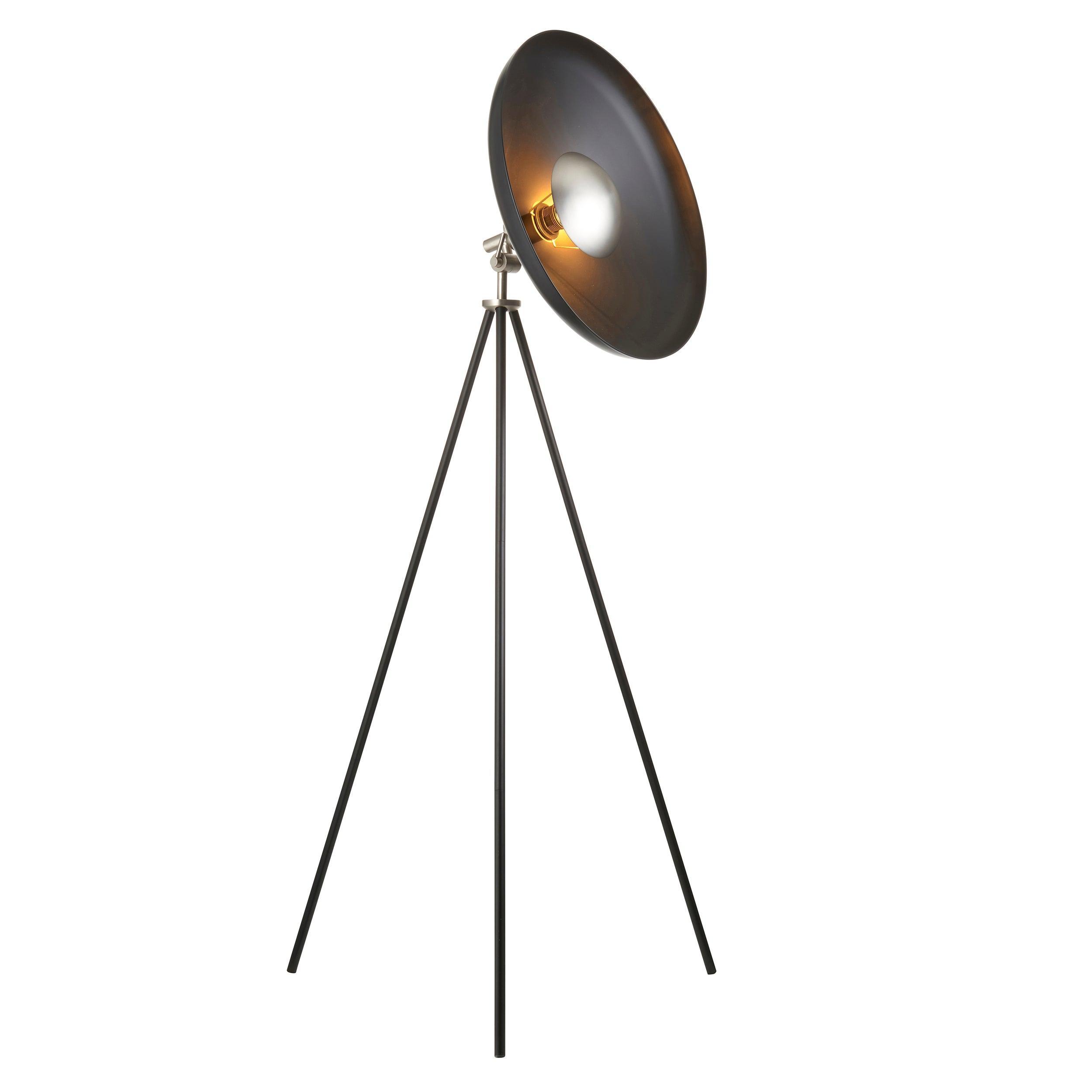 Ovni Black Industrial Tripod Floor Lamp