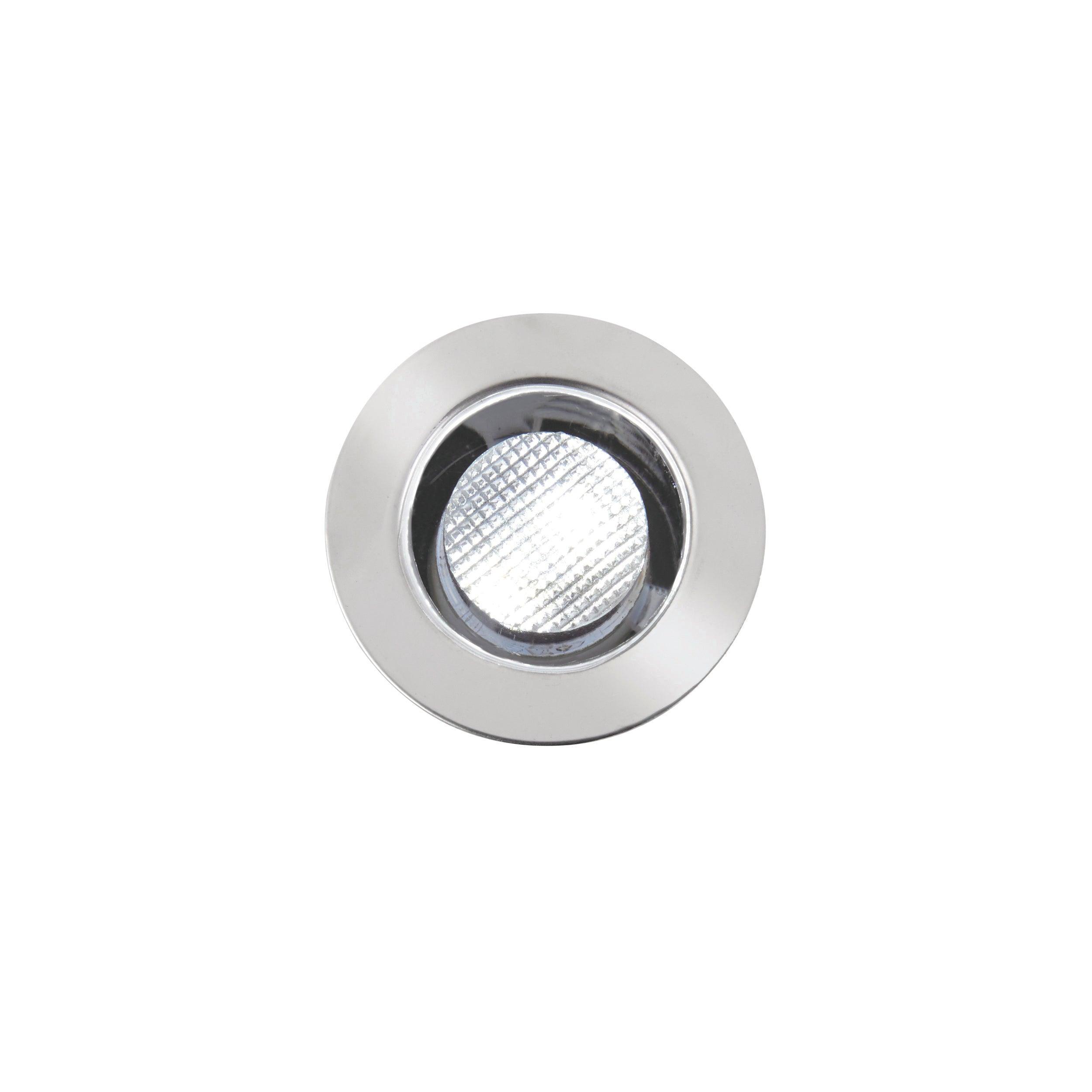 ikon daylight white waterproof decking light 30mm kit ip67 0 45wby Saxby Lighting, close up image