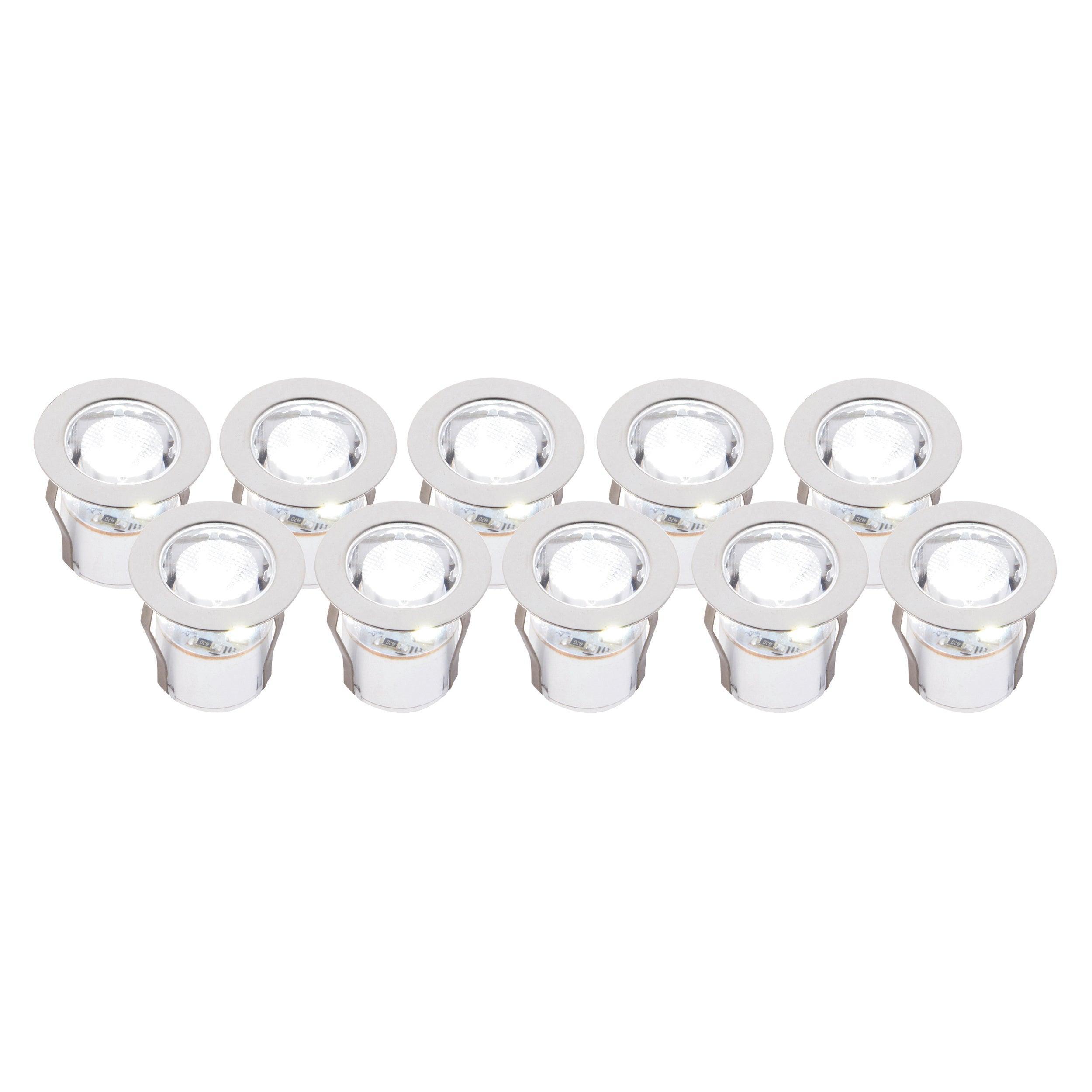 ikon daylight white waterproof decking light 30mm kit ip67 0 45w by saxby lighting, close up image 54