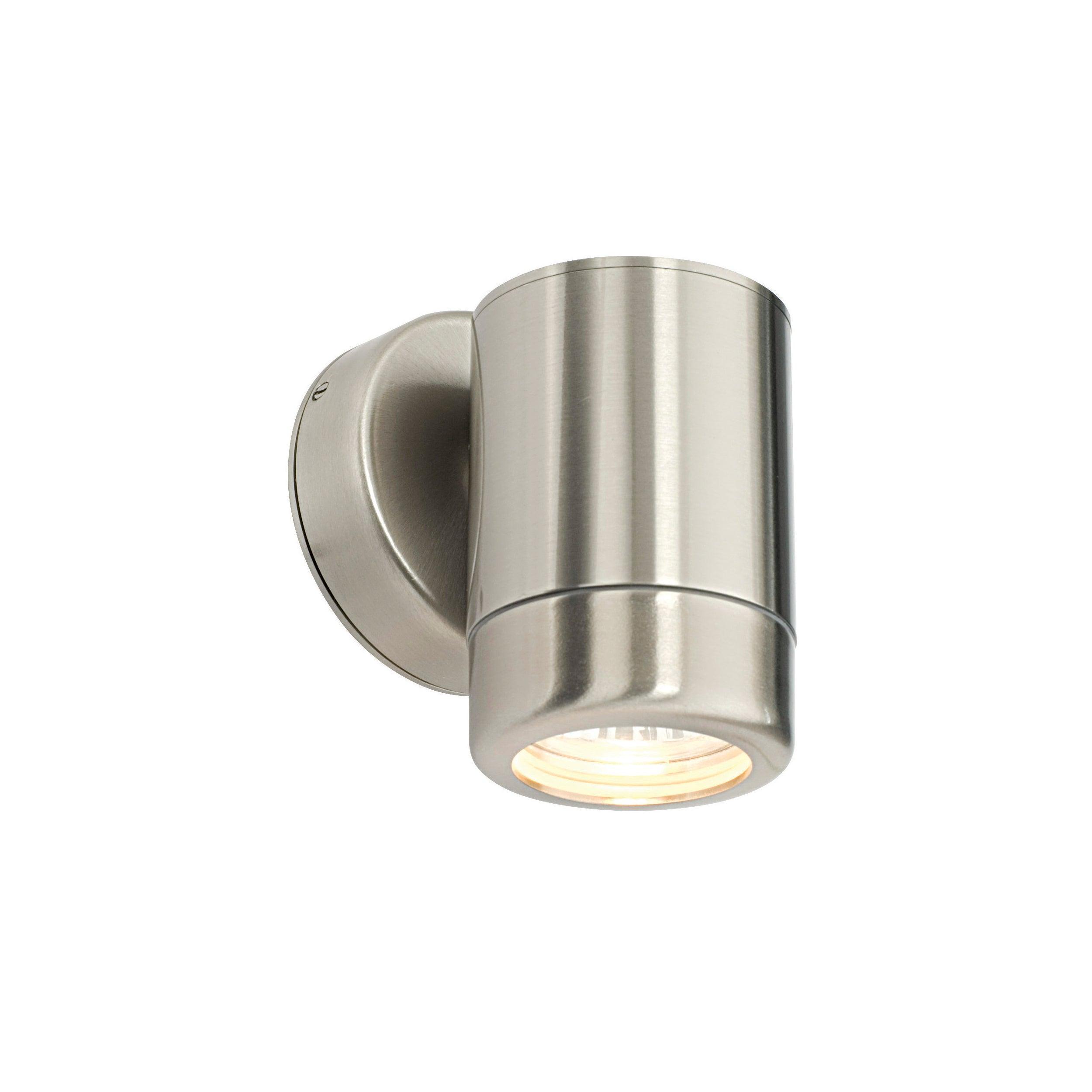 atlantis silver led outdoor down wall light ip65 7wby saxby lighting