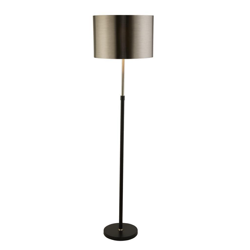 Rachel Black & Chrome Floor Lamp - Black Chrome Shade by 1