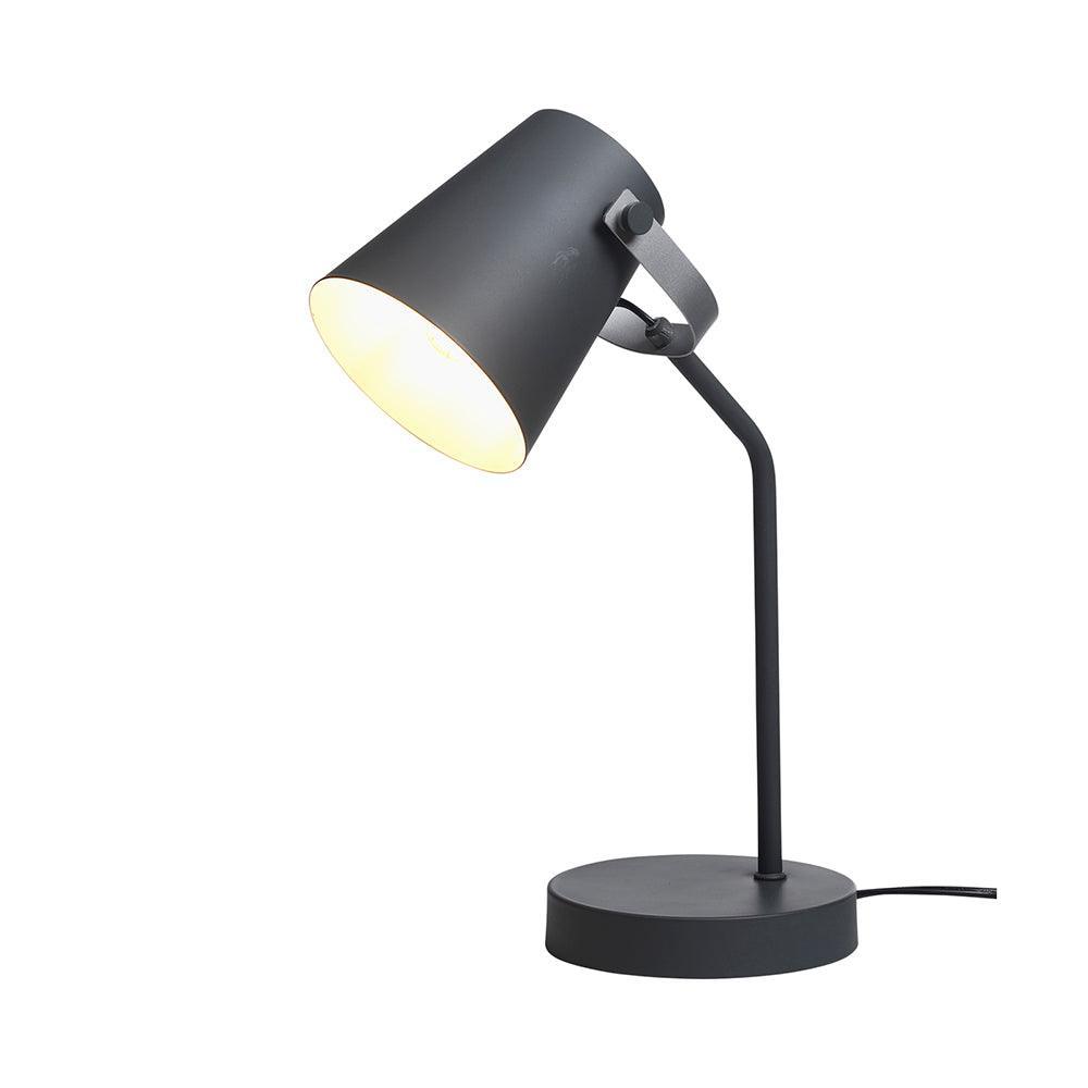 malmo black grey desk light