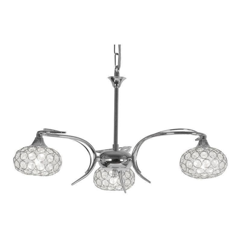Toulon 3 light chrome chandelier
