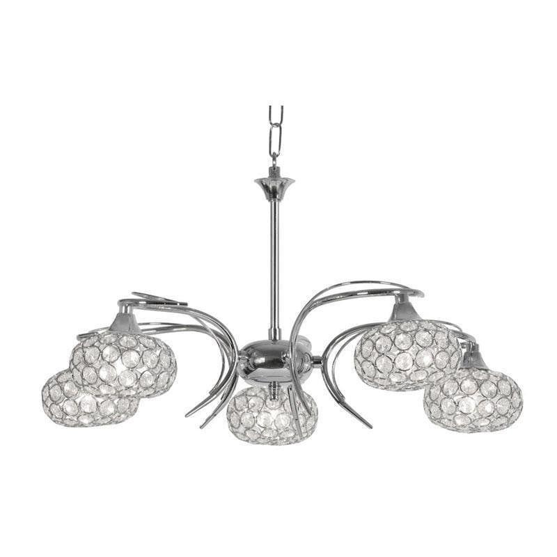 Toulon 5 light chrome chandelier