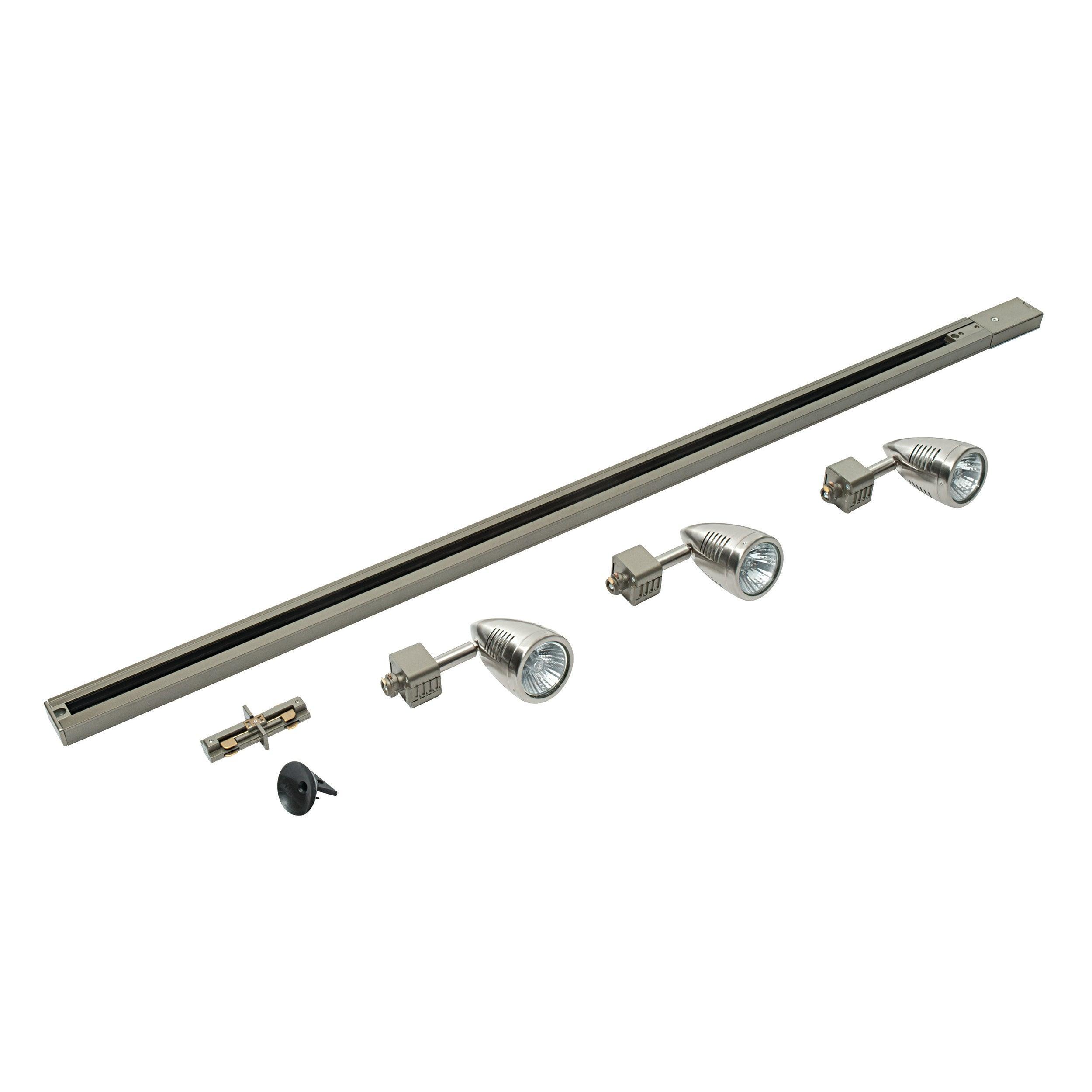bullett chrome track lighting kit 50wby Saxby Lighting, close up image