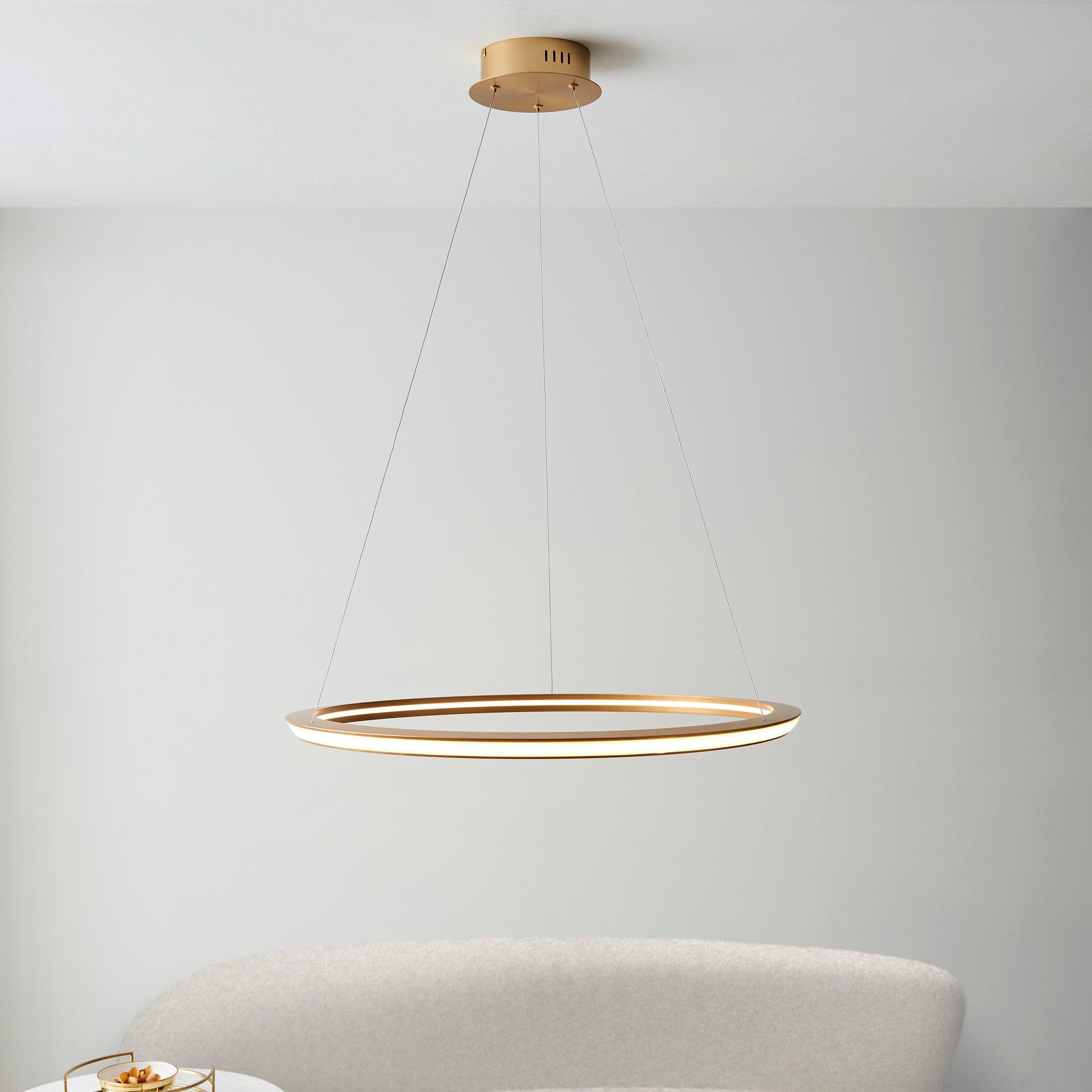 Spiral Large Gold Modern LED Ceiling Pendant Light-Ceiling Pendant Lights-Living Lights-4-Tiffany Lighting Direct