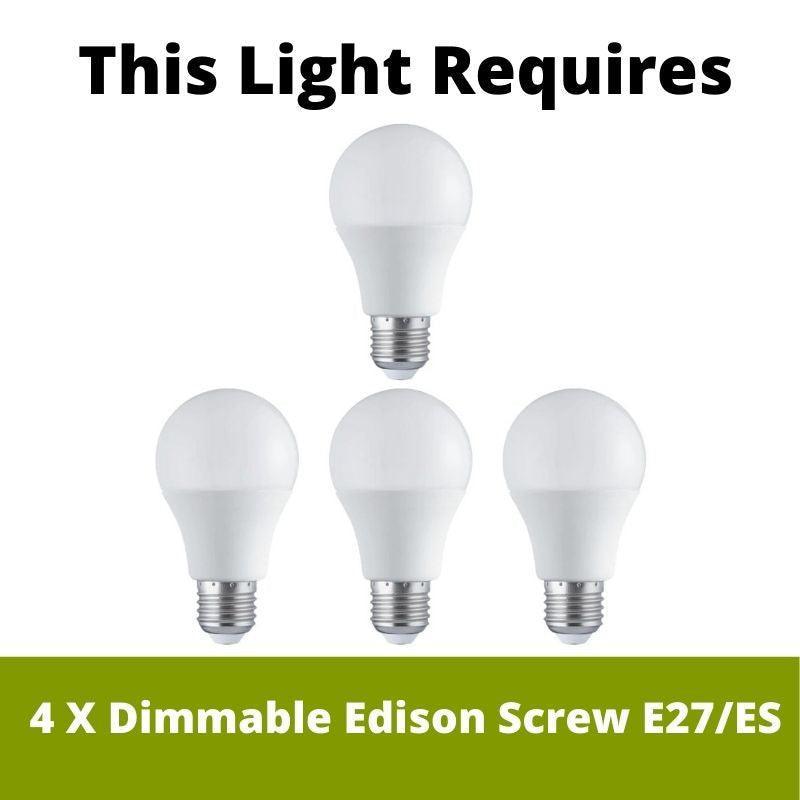 Hinkley Hampton Antique Nickel 4 Light Chandelier-Elstead Lighting-2-Tiffany Lighting Direct