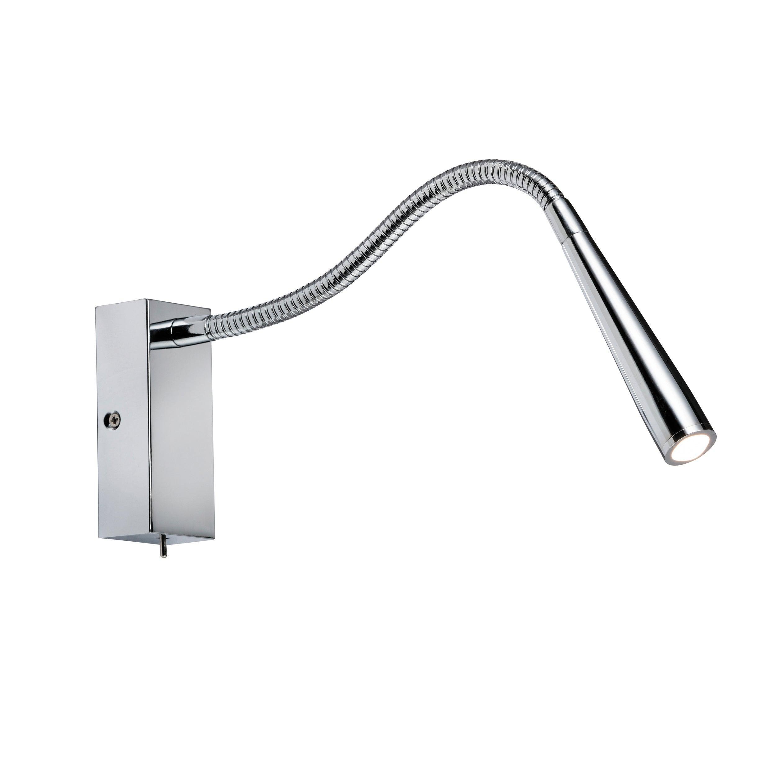 madison flexible led task wall light 1w chromeby saxby lighting