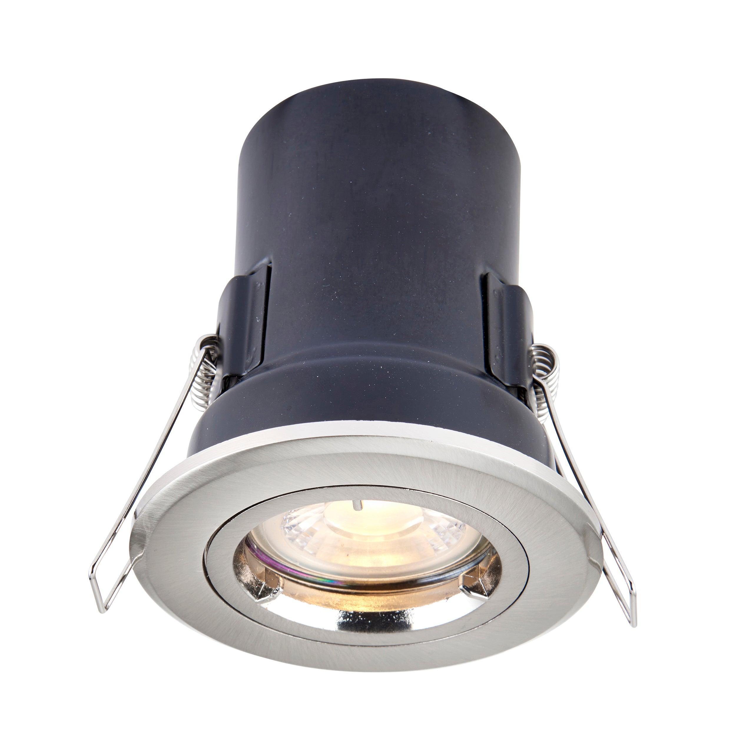 shieldplus tilt nickel recessed light 50wby Saxby Lighting, close up image