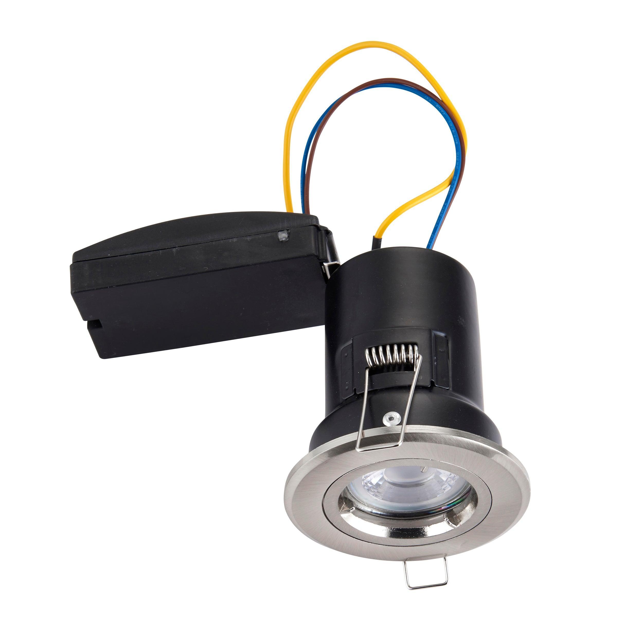 shieldplus tilt nickel recessed light 50w by saxby lighting, close up image 253